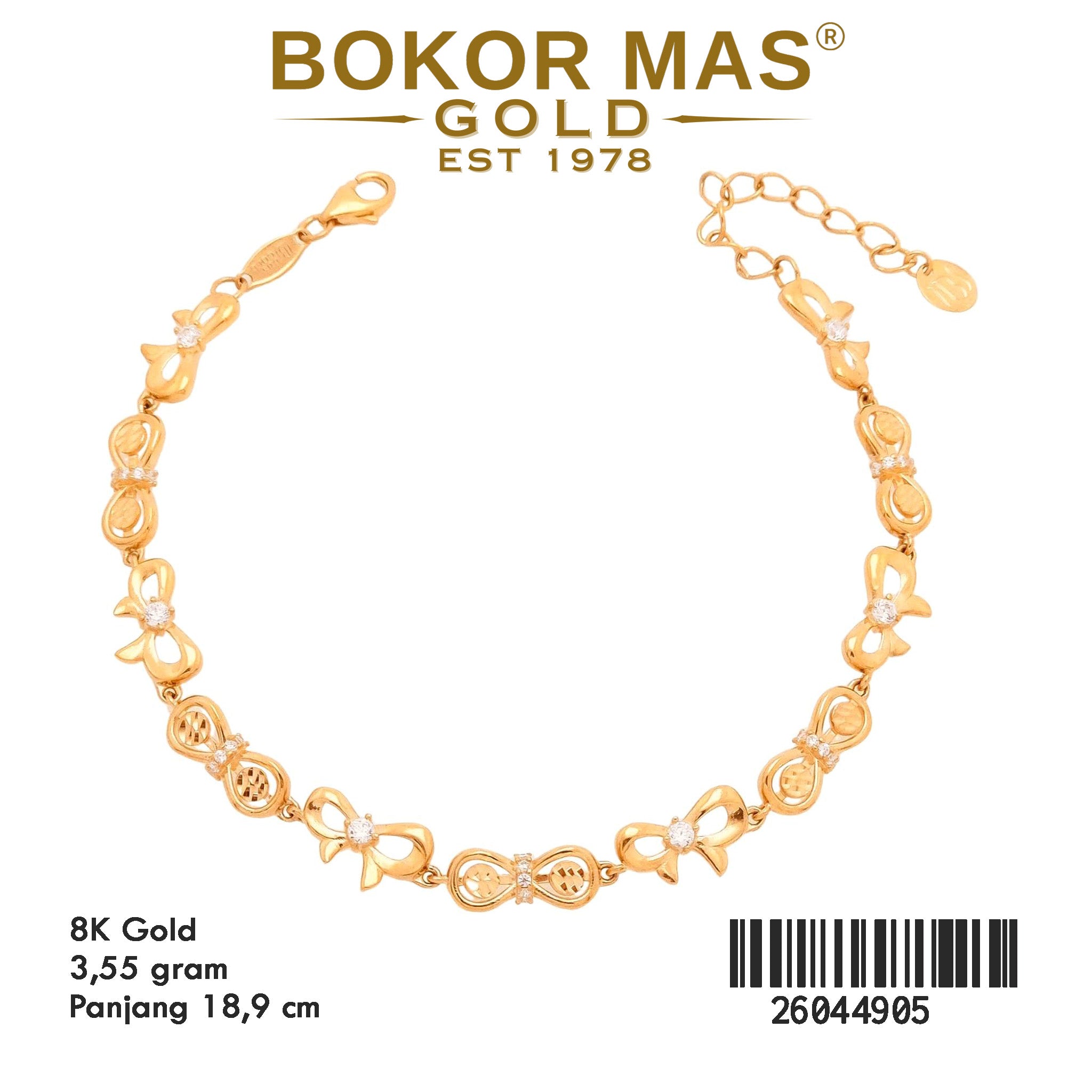 Gelang Rantai Model Pita Permata - 26044905 - 8K