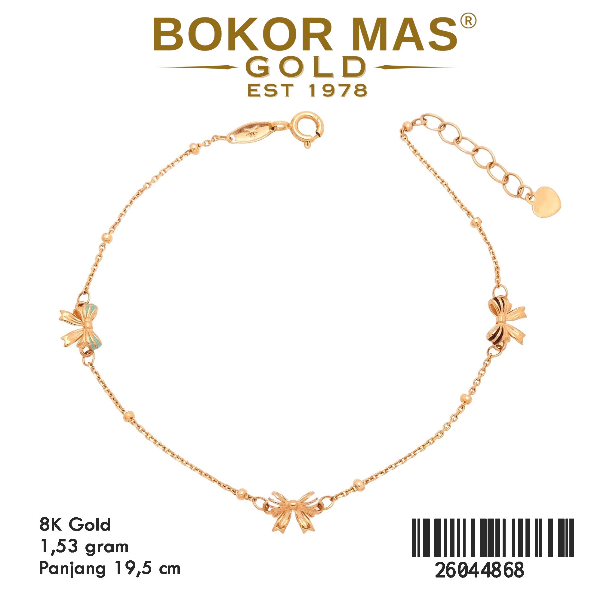 Gelang Rantai Jedar Model Pita - 26044868 - 8K