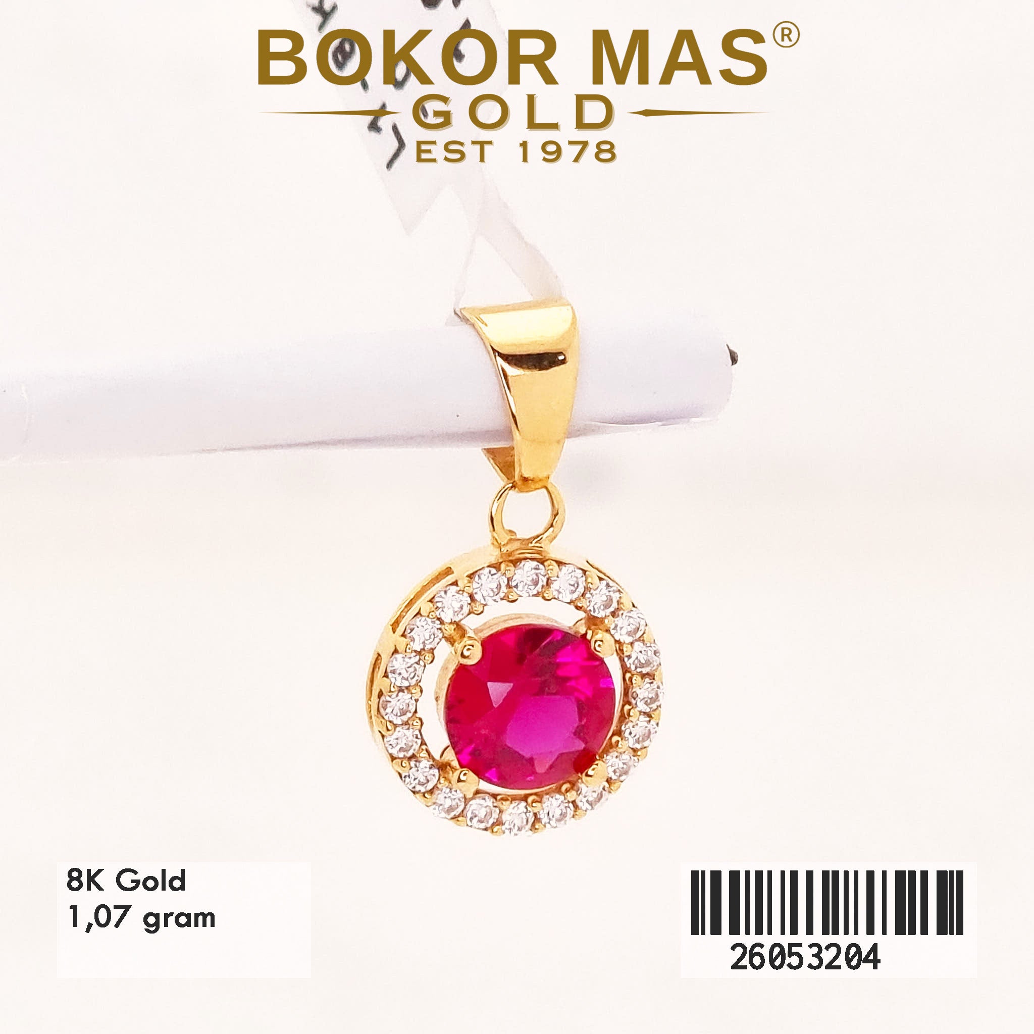 Liontin Permata Merah 26053204 - 8K