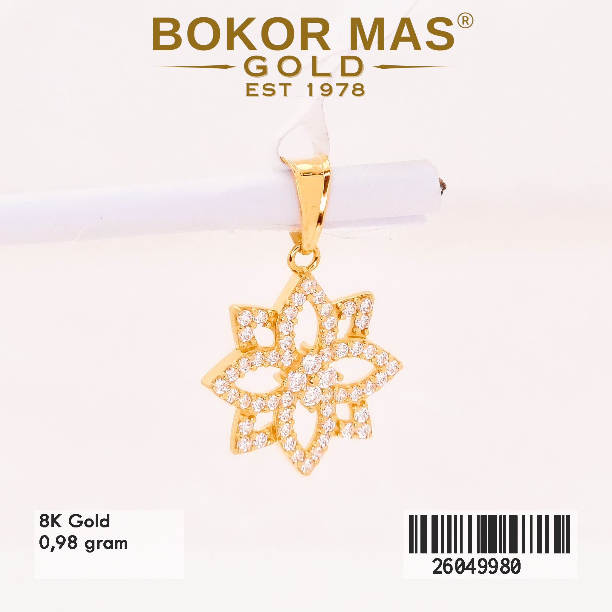 Liontin Permata Model Bunga - 26049980 - 8K
