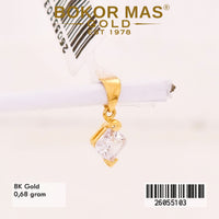 Liontin Permata Solitaire Kotak - 26055103 - 8K