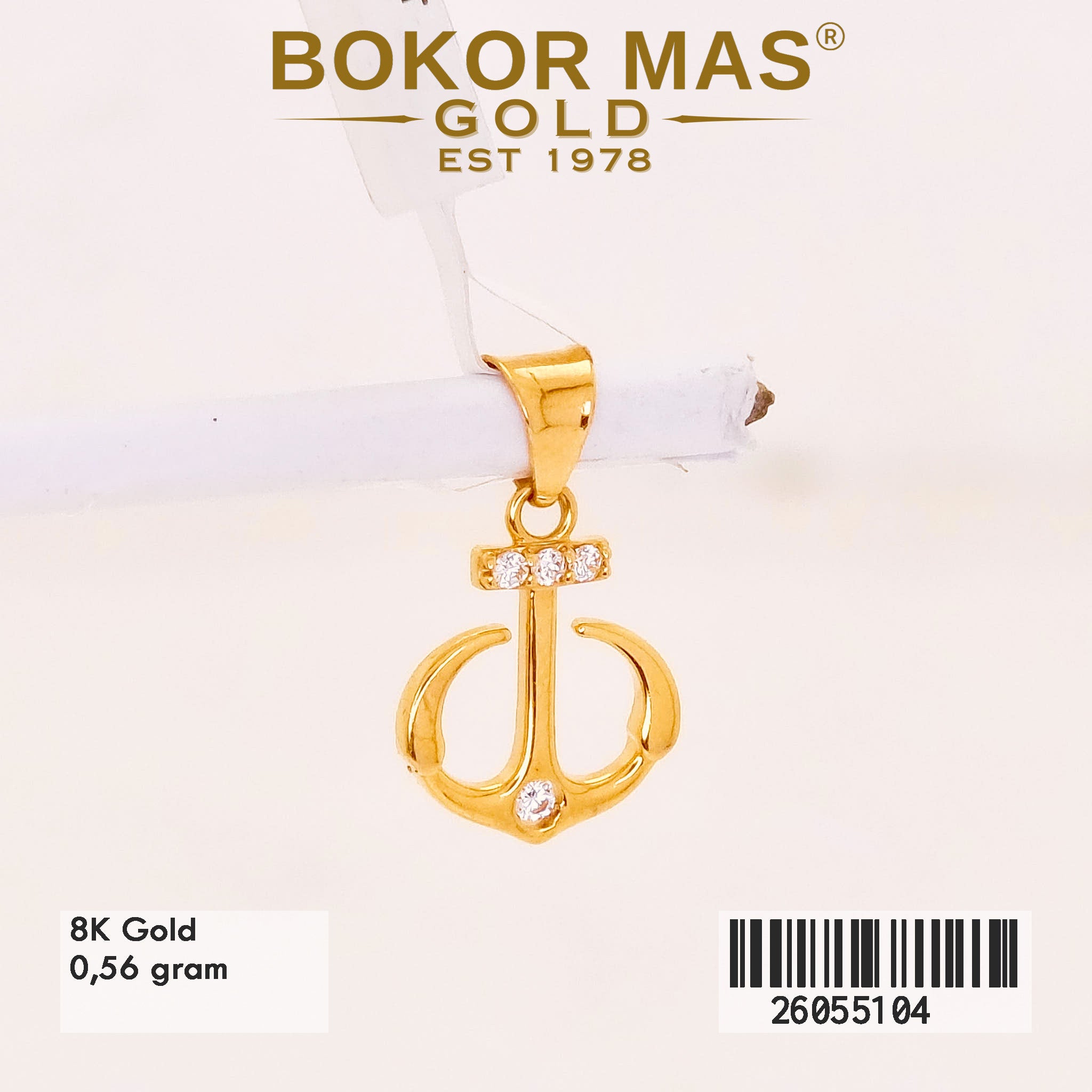 Liontin Permata Model Jangkar - 26055104 - 8K