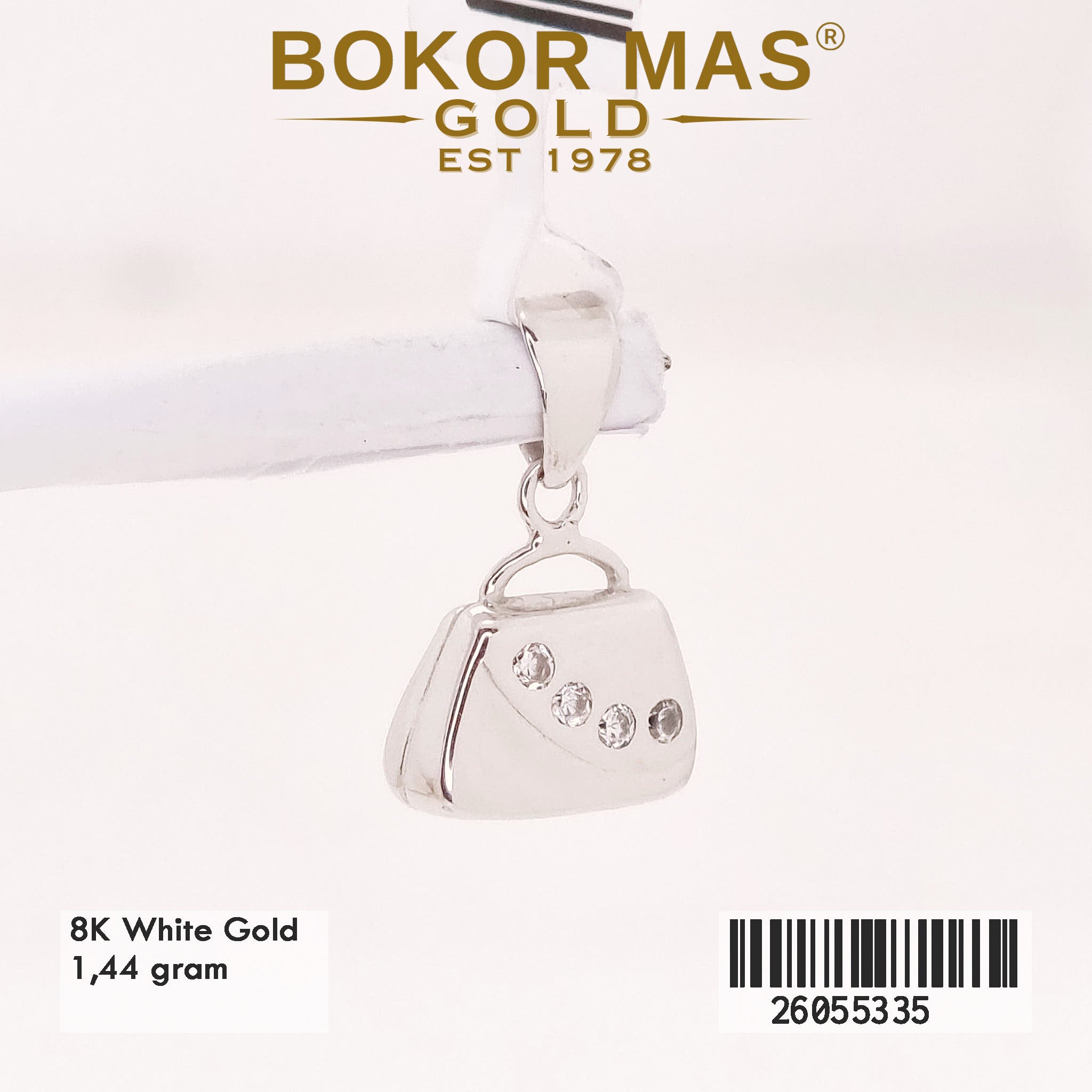 Liontin Model Tas White Gold - 26055335 - 8K
