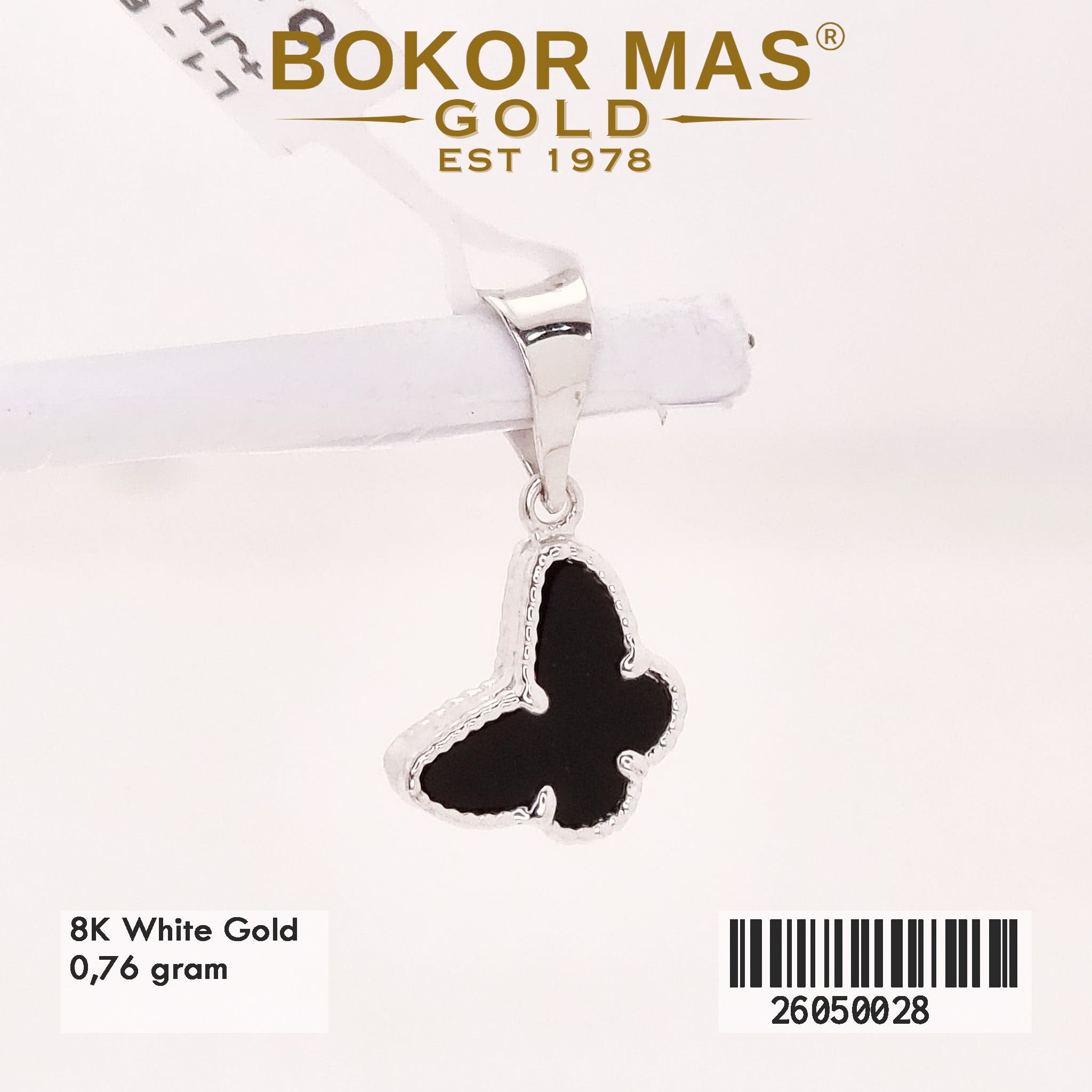 Liontin Model Cat Hitam White Gold - 26050028 - 8K