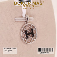 Liontin Permata Hitam White Gold -  26050030 - 8K