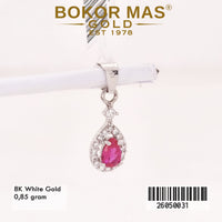 Liontin Permata Merah White Gold - 26050031 - 8K