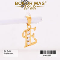 Liontin Huruf E Permata - 26051907 - 8K