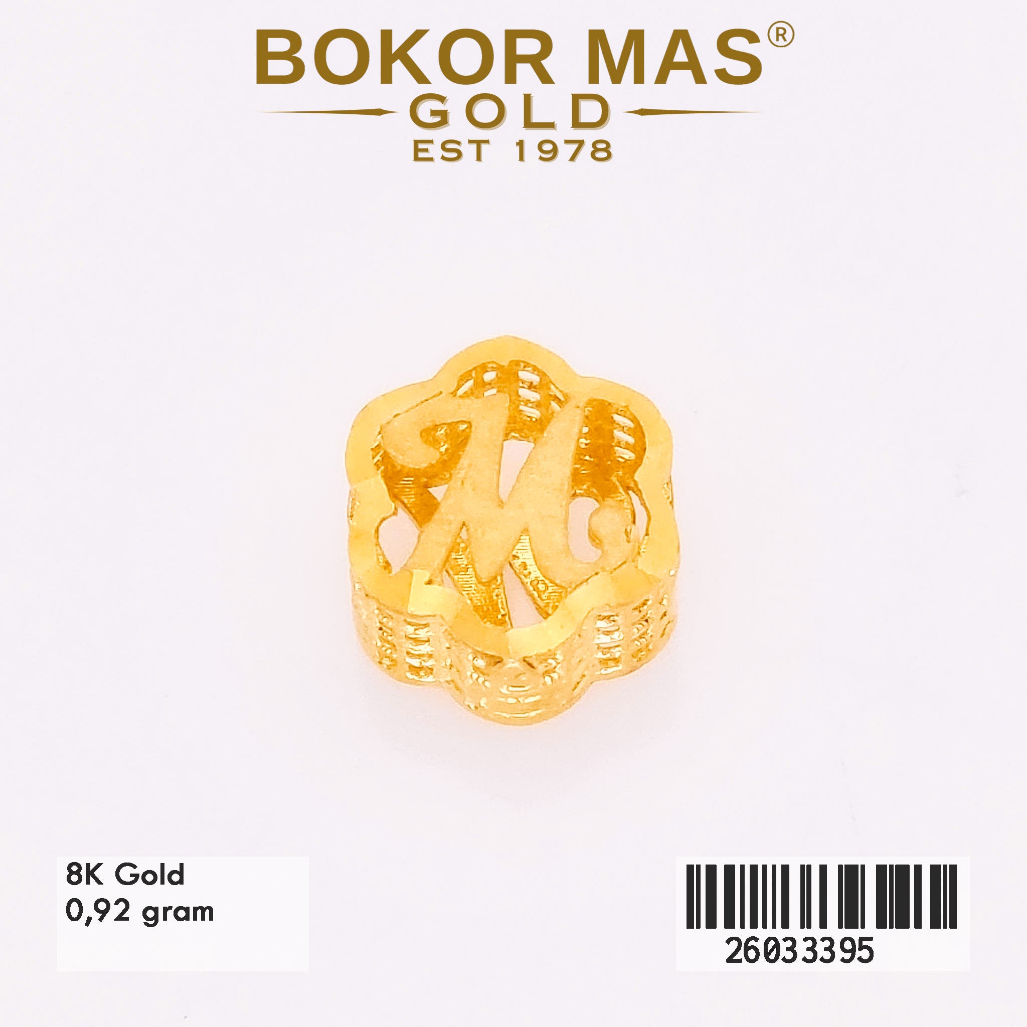 Liontin Model Huruf M Kuning - 26033395 - 8K