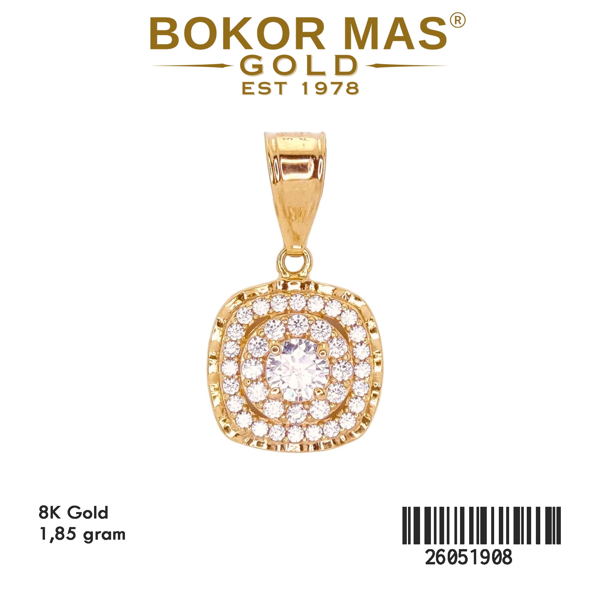 Liontin Permata Model Kotak - 26051908 - 8K