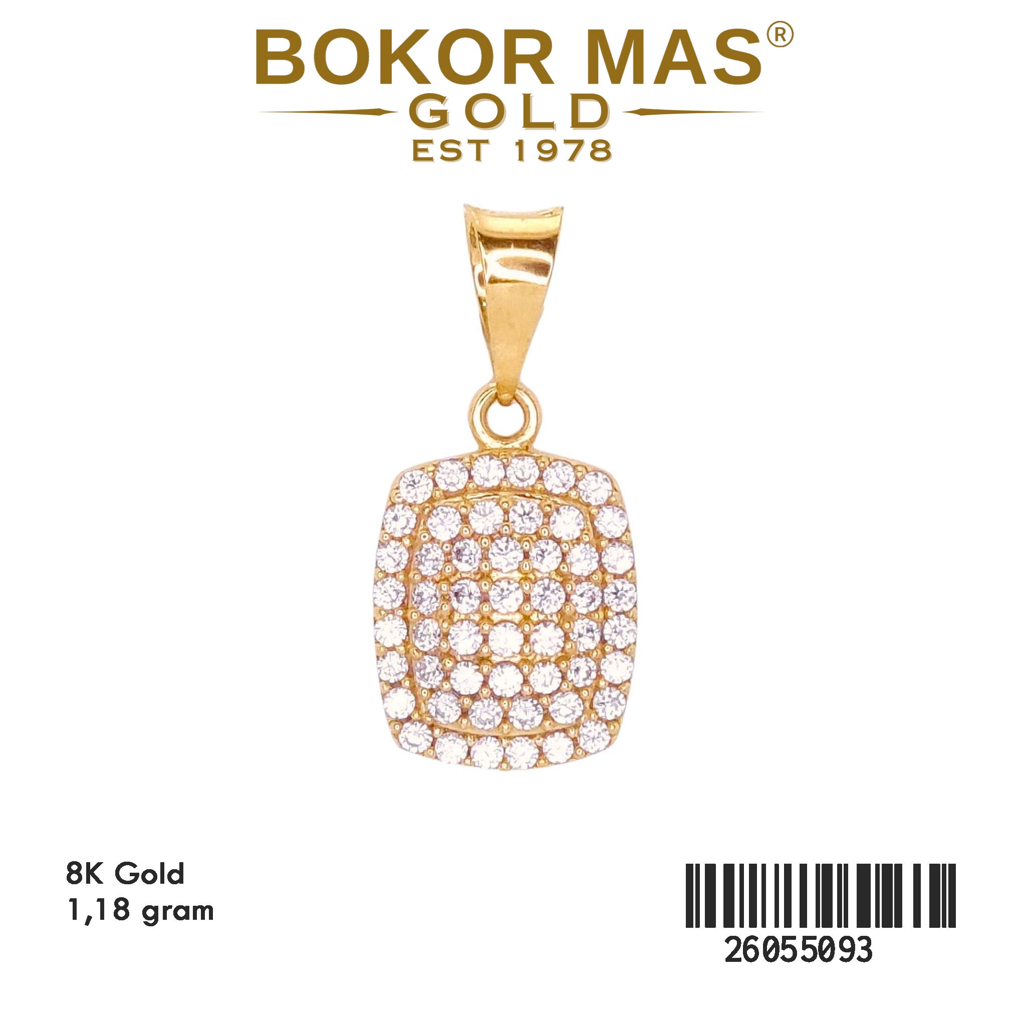 Liontin Permata Model Kotak - 26055093 - 8K