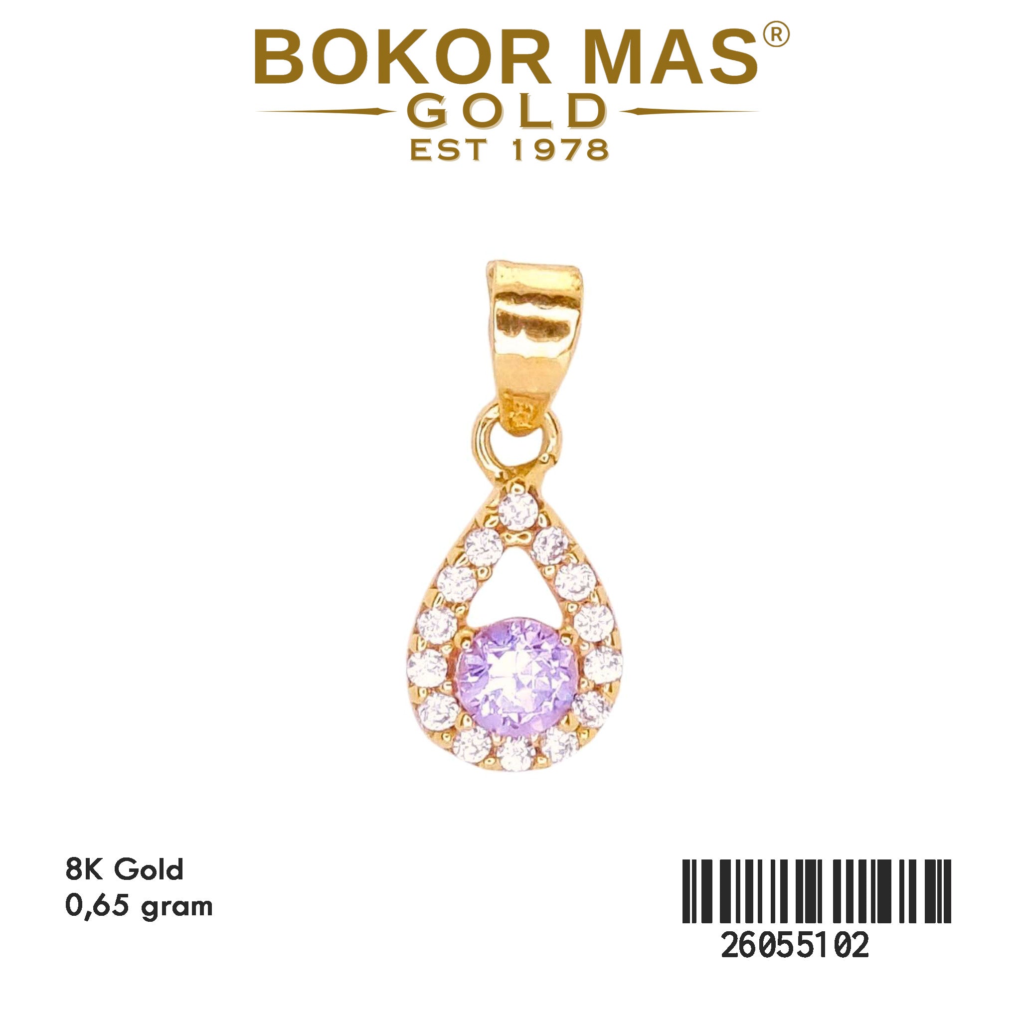 Liontin Permata Pink - 26055102 - 8K