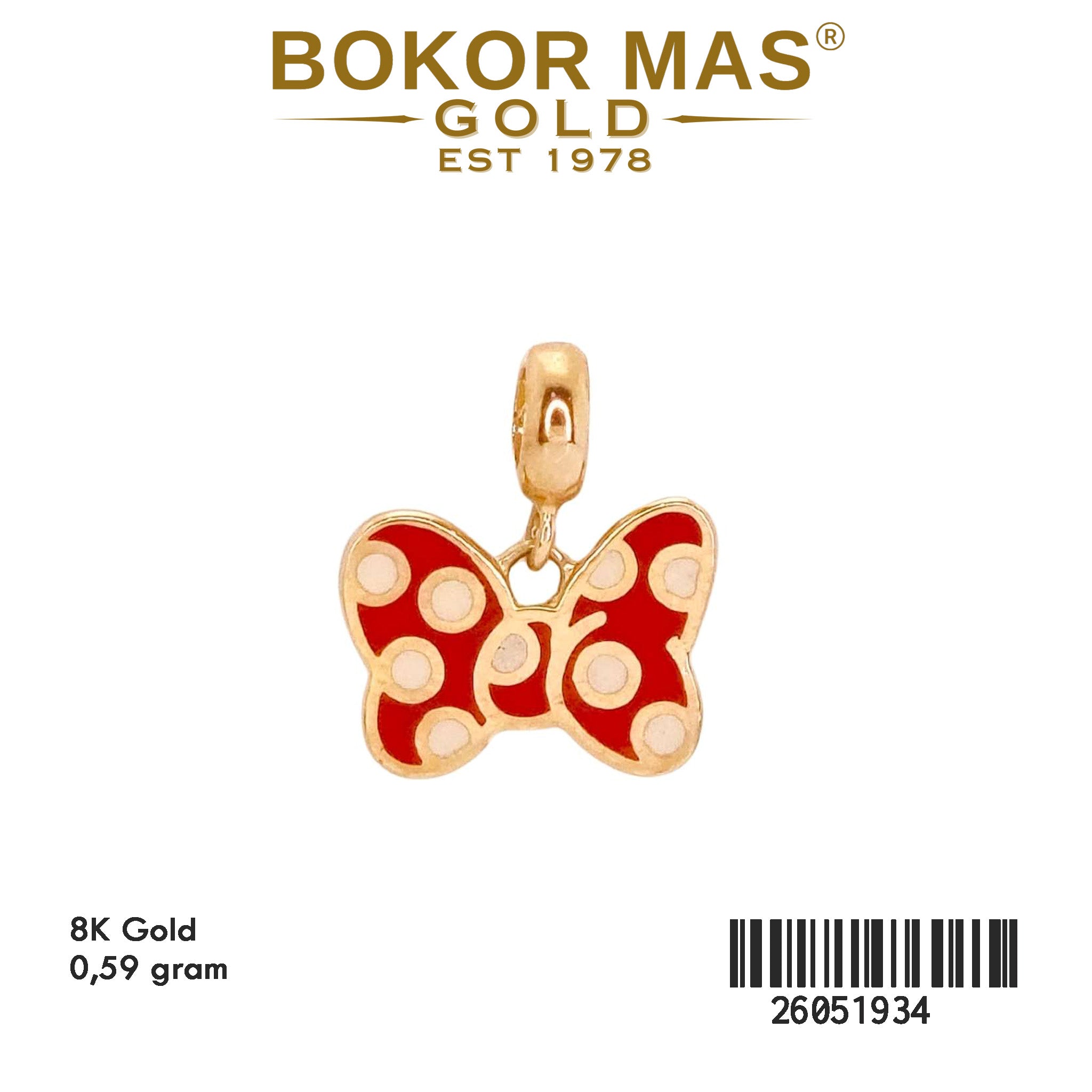 Liontin Model Pita Cat Merah - 26051934 - 8K