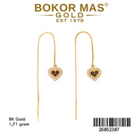 Anting Slundupan Hati Permata - 26052307 - 8K
