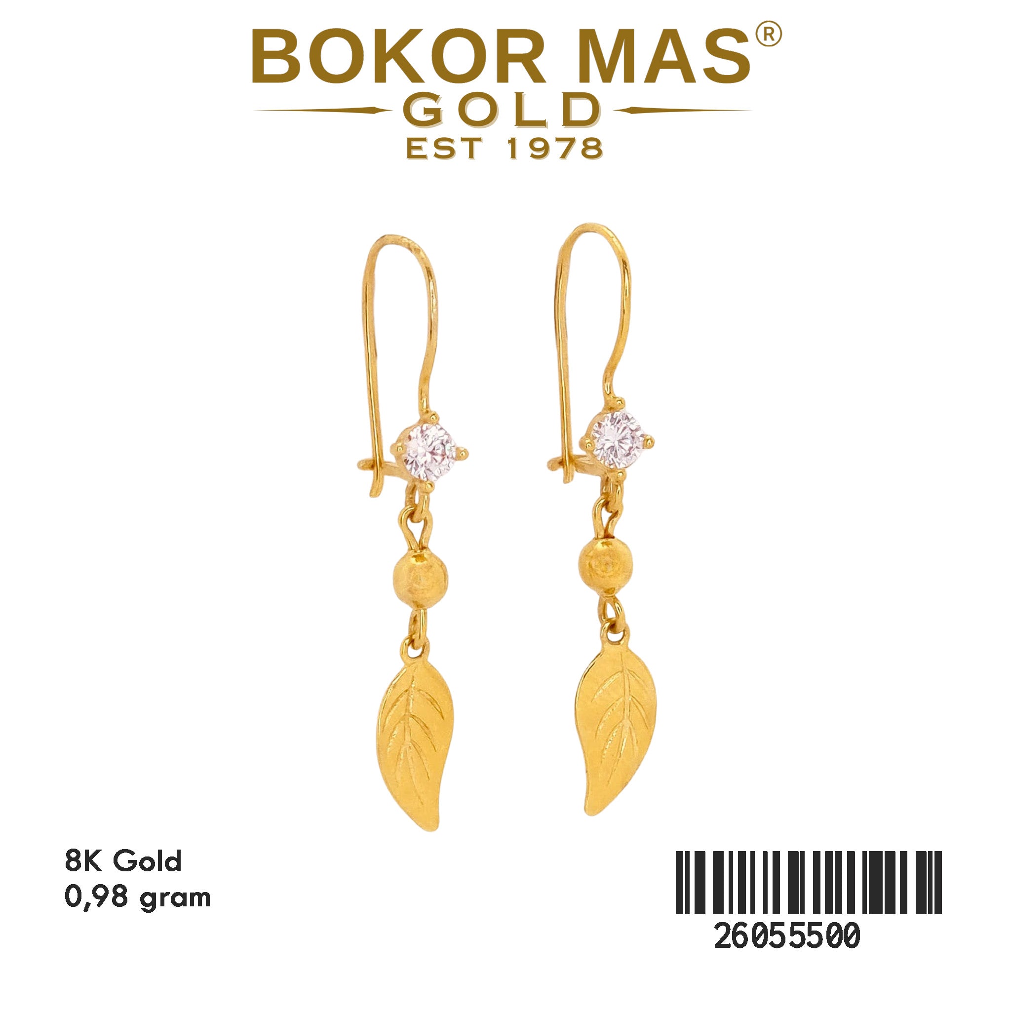 Anting Gerak Model Daun - 26055500 - 8K