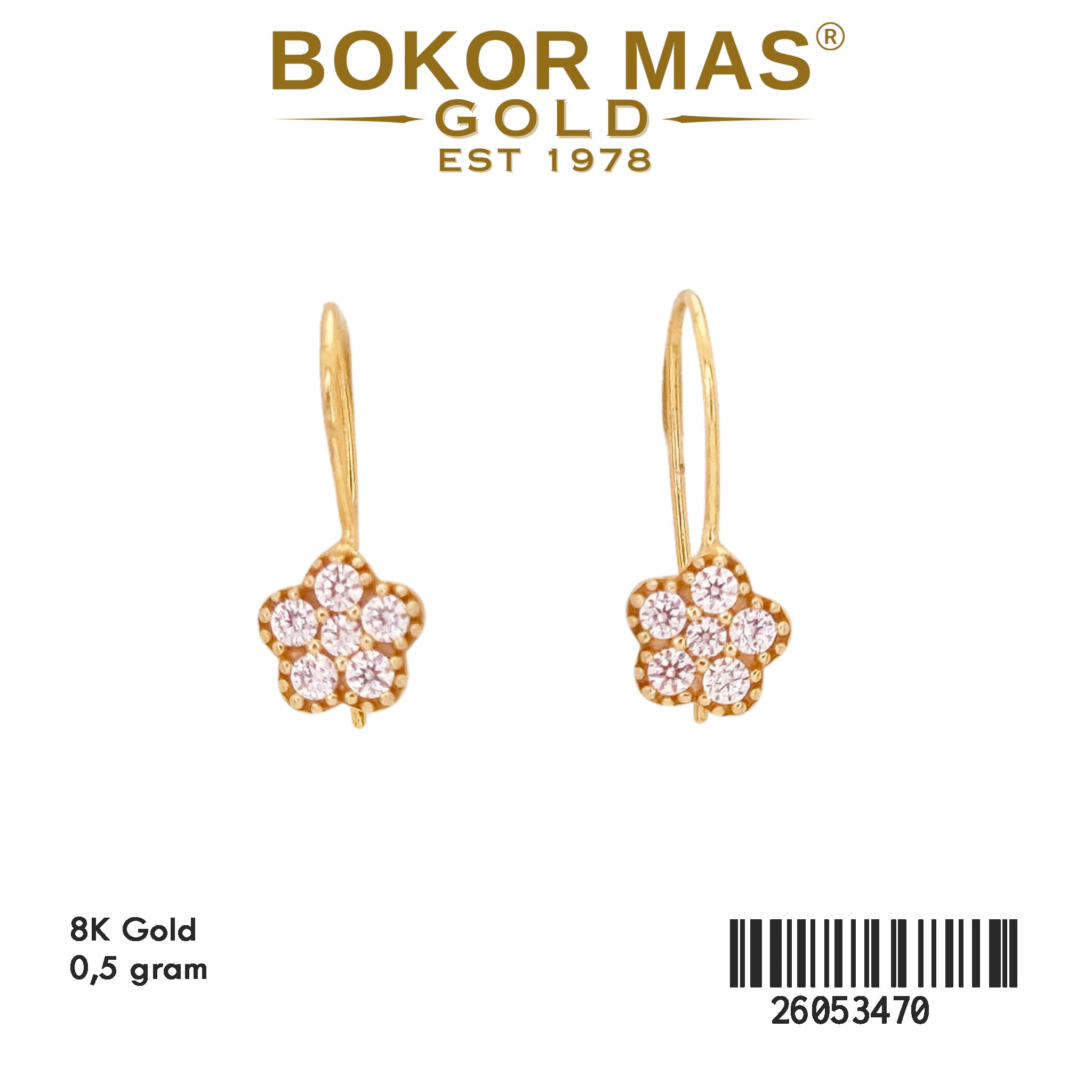 Anting Model Bunga Permata - 26053470 - 8K