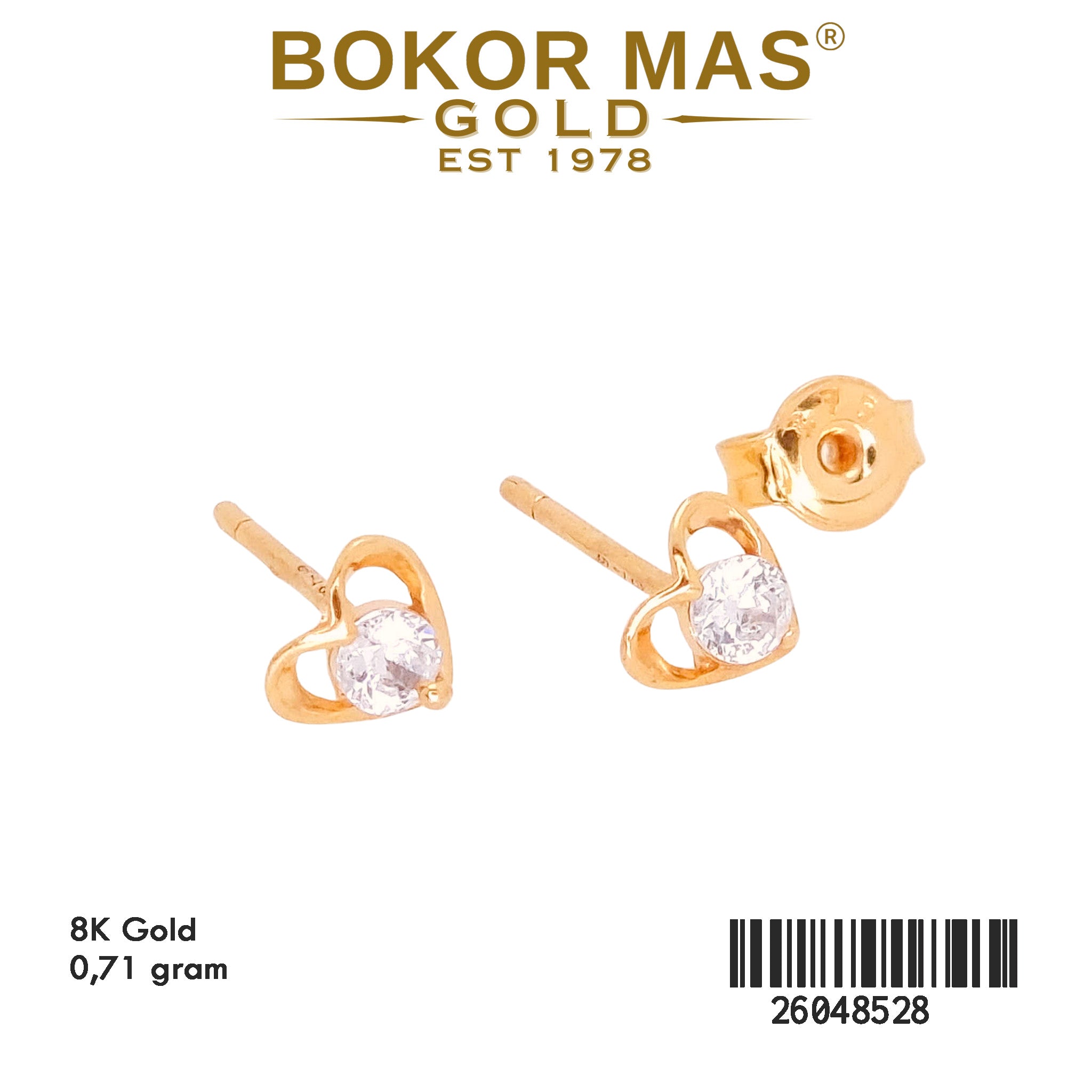 Giwang Hati Permata - 26048528 - 8K