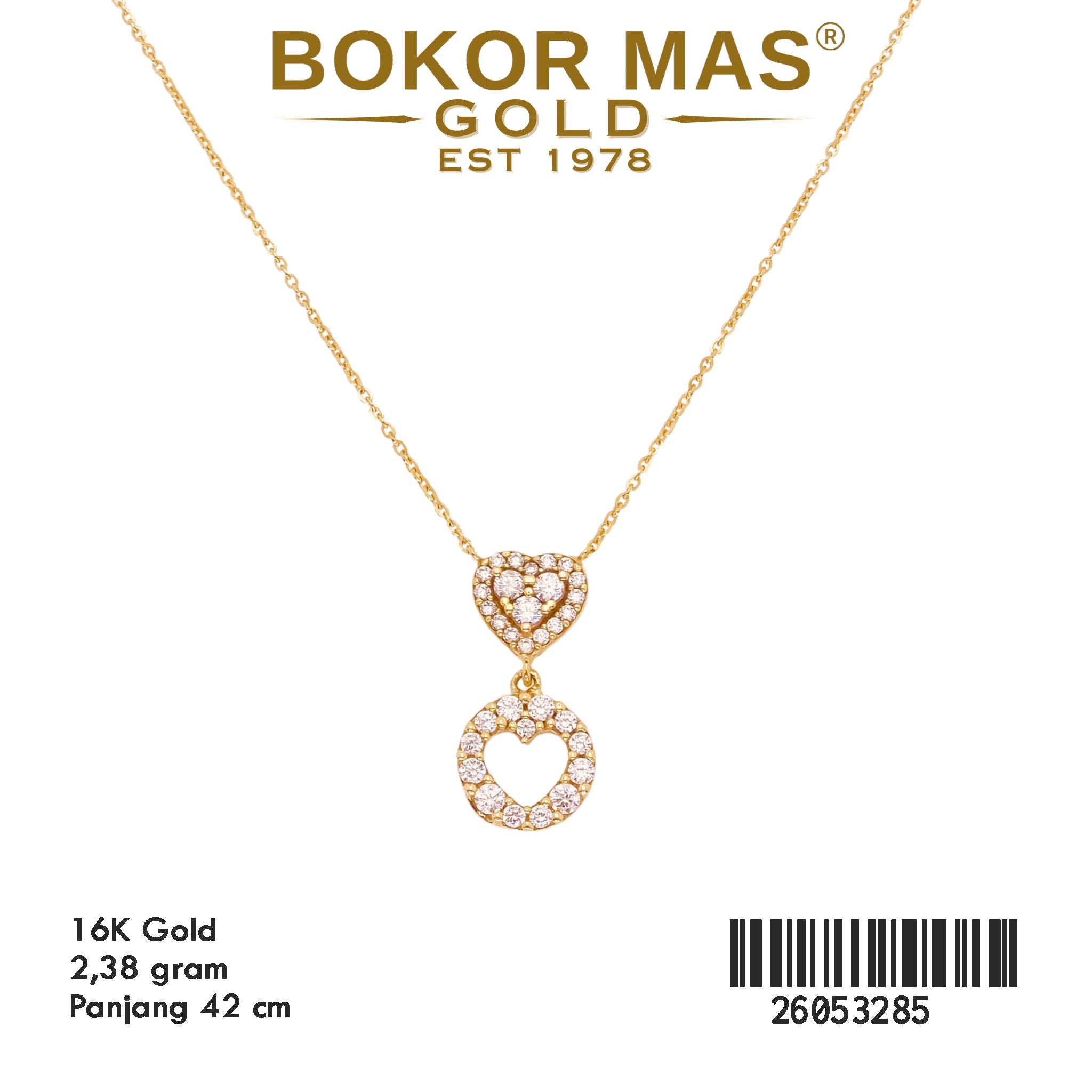 Kalung Siyem Hati Permata - 26053285 - 16K