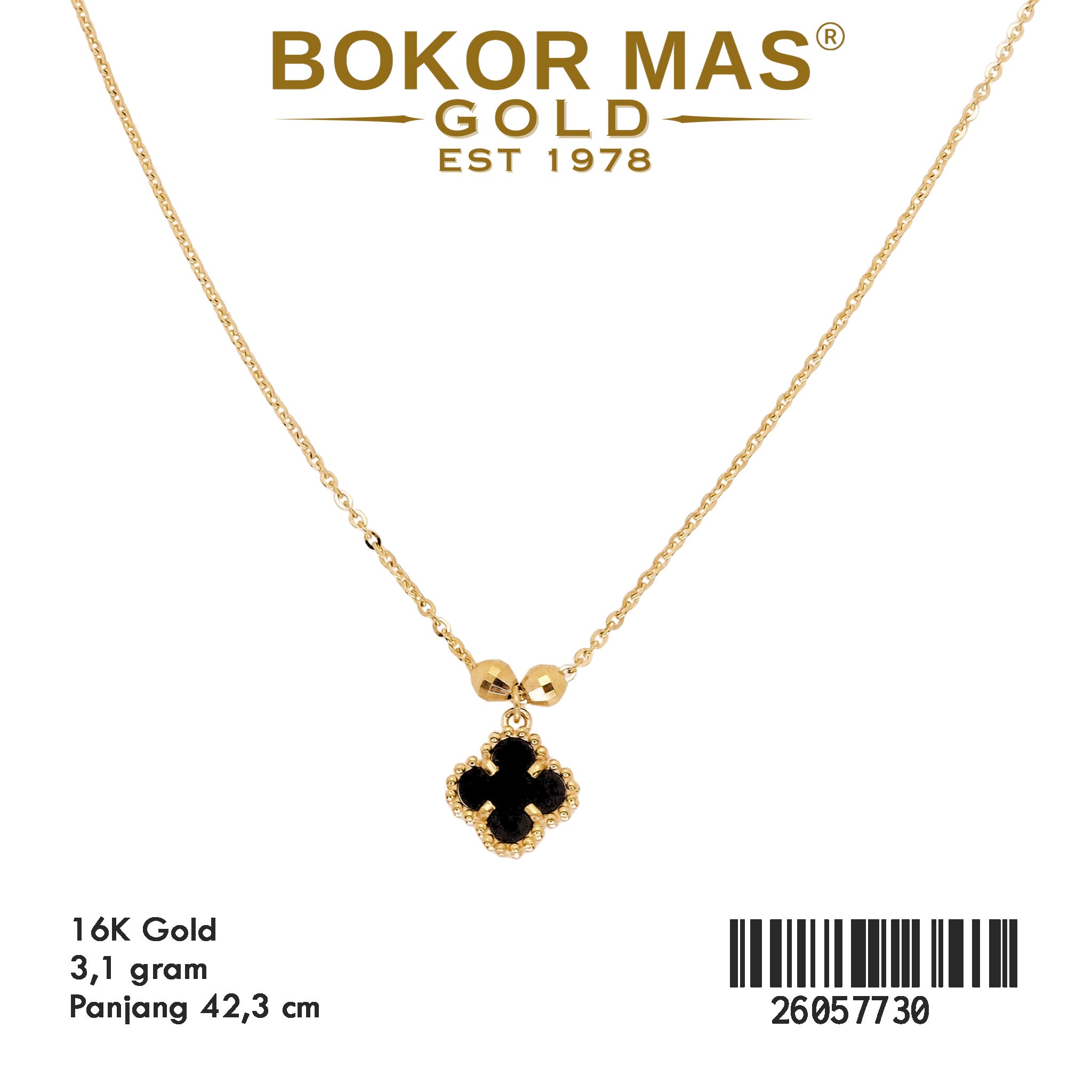 Kalung Siyem Bunga Hitam - 26057730 - 16K