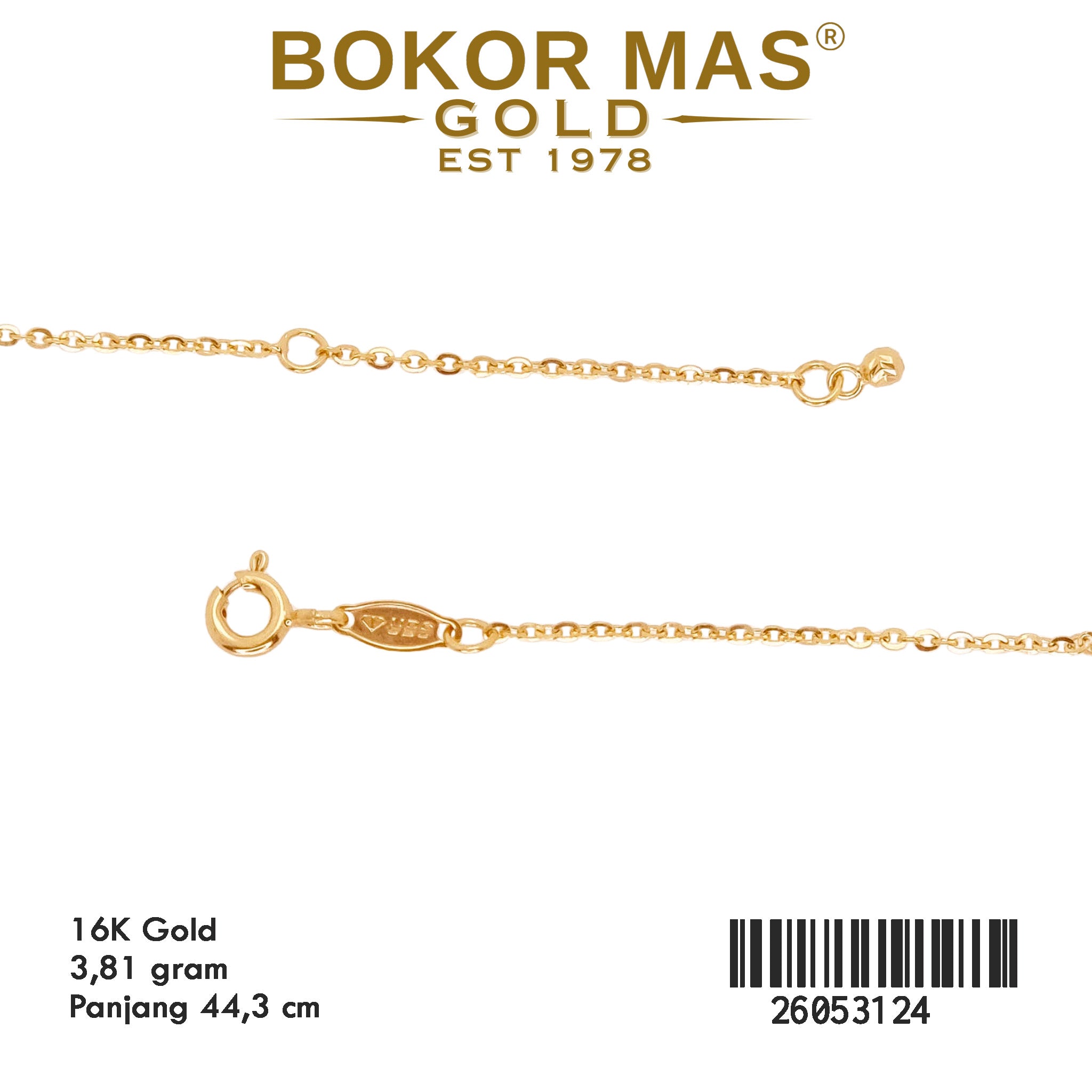 Kalung Siyem Bunga HItam Permata - 26053124 - 16K