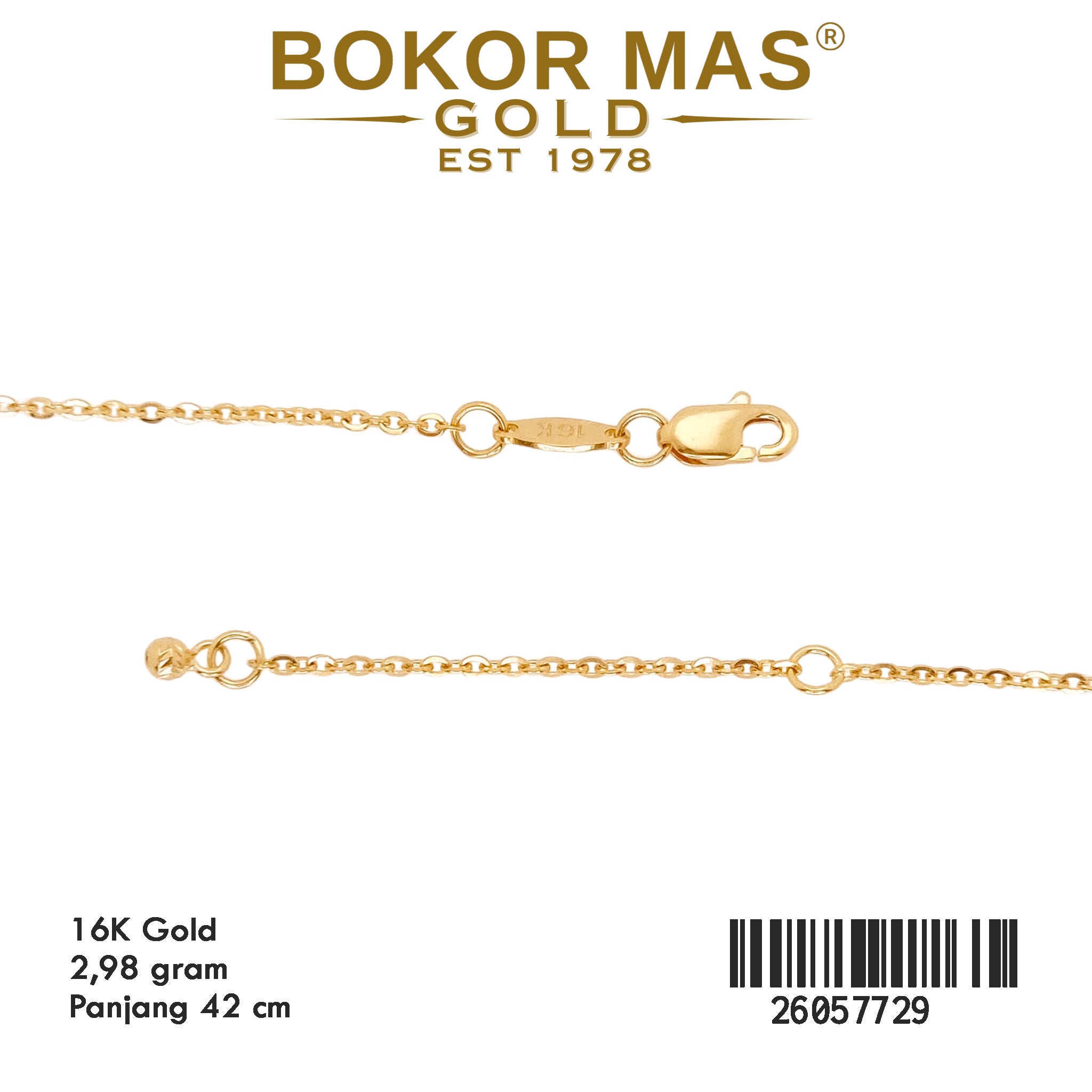 Kalung Siyem Bunga Hitam Permata - 26057729 - 16K