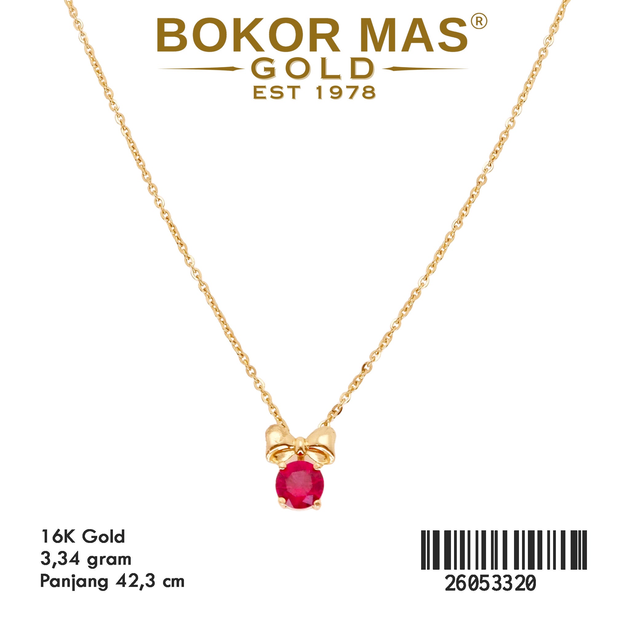 Kalung Siyem Permata Merah - 26053320 - 16K