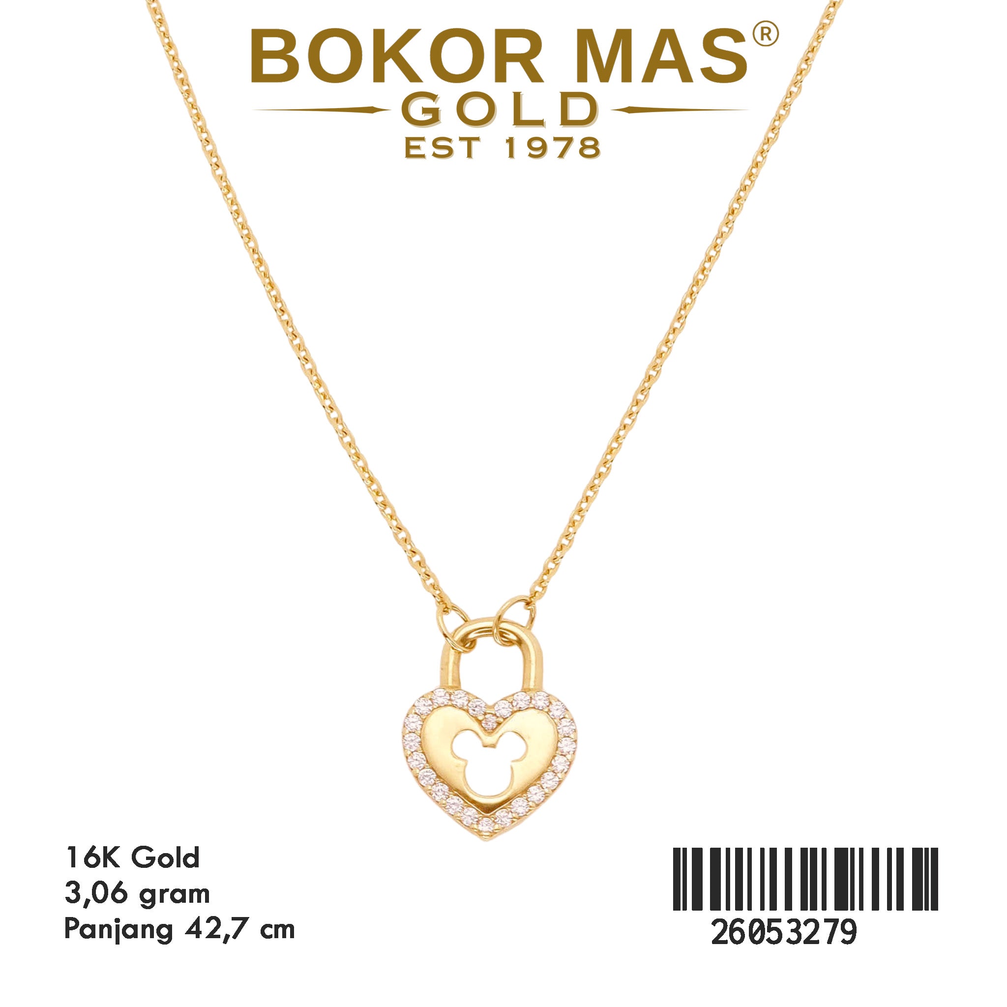 Kalung Siyem Hati Permata - 26053279 - 16K