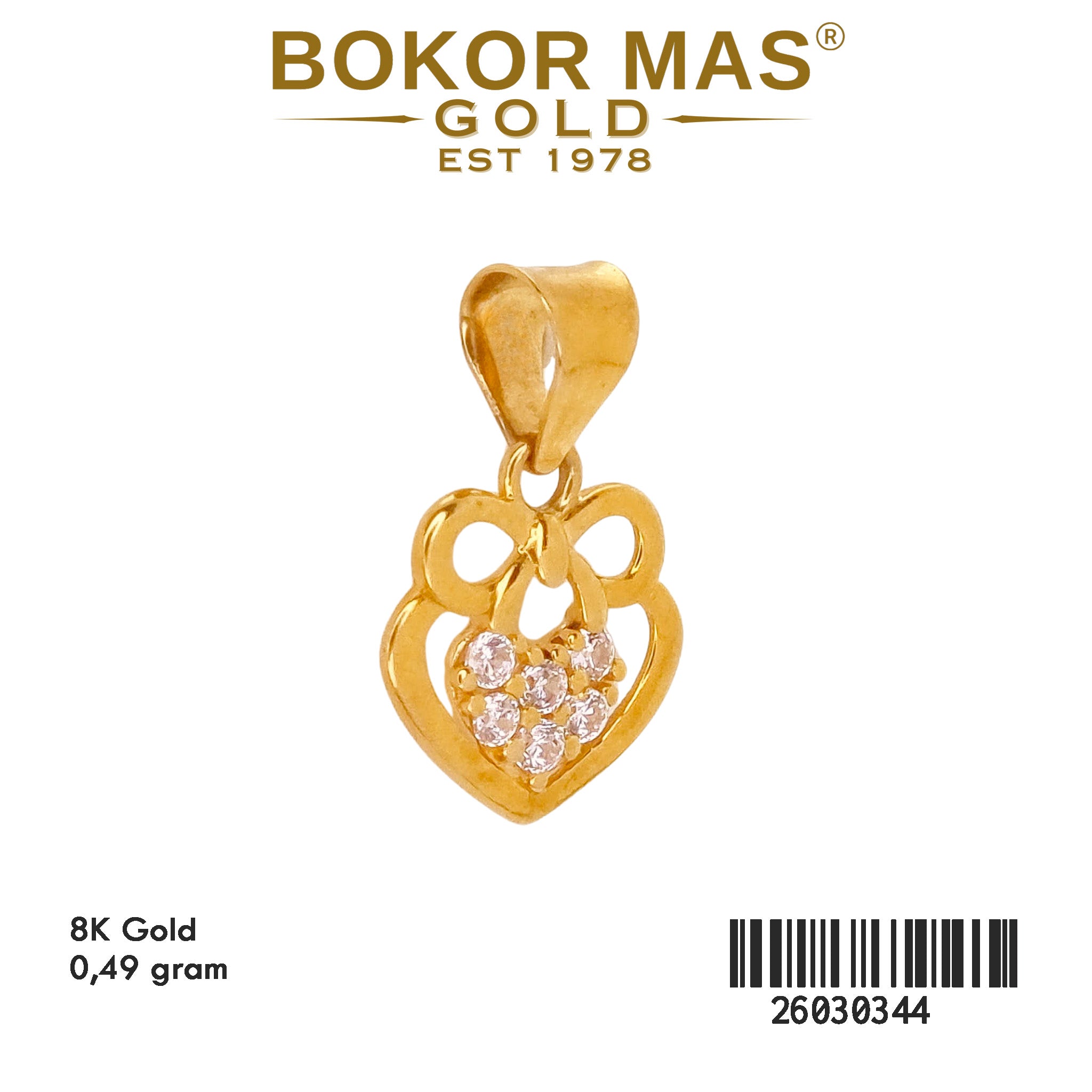 Liontin Variasi Permata Hati Pita -  26030344 - 8K
