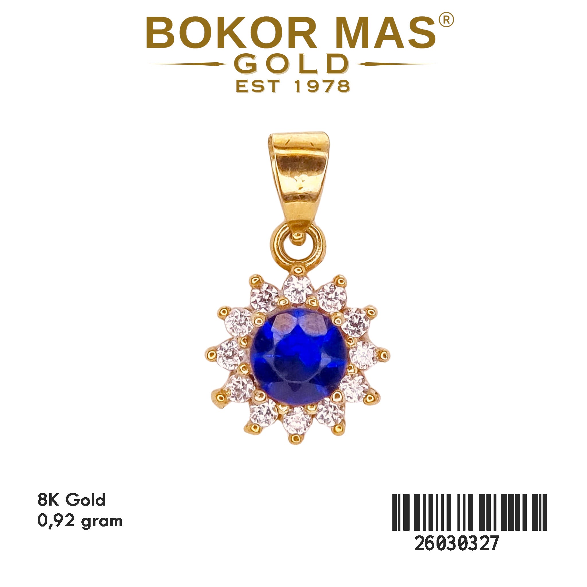 Liontin Variasi Permata Biru - 26030327 - 8K