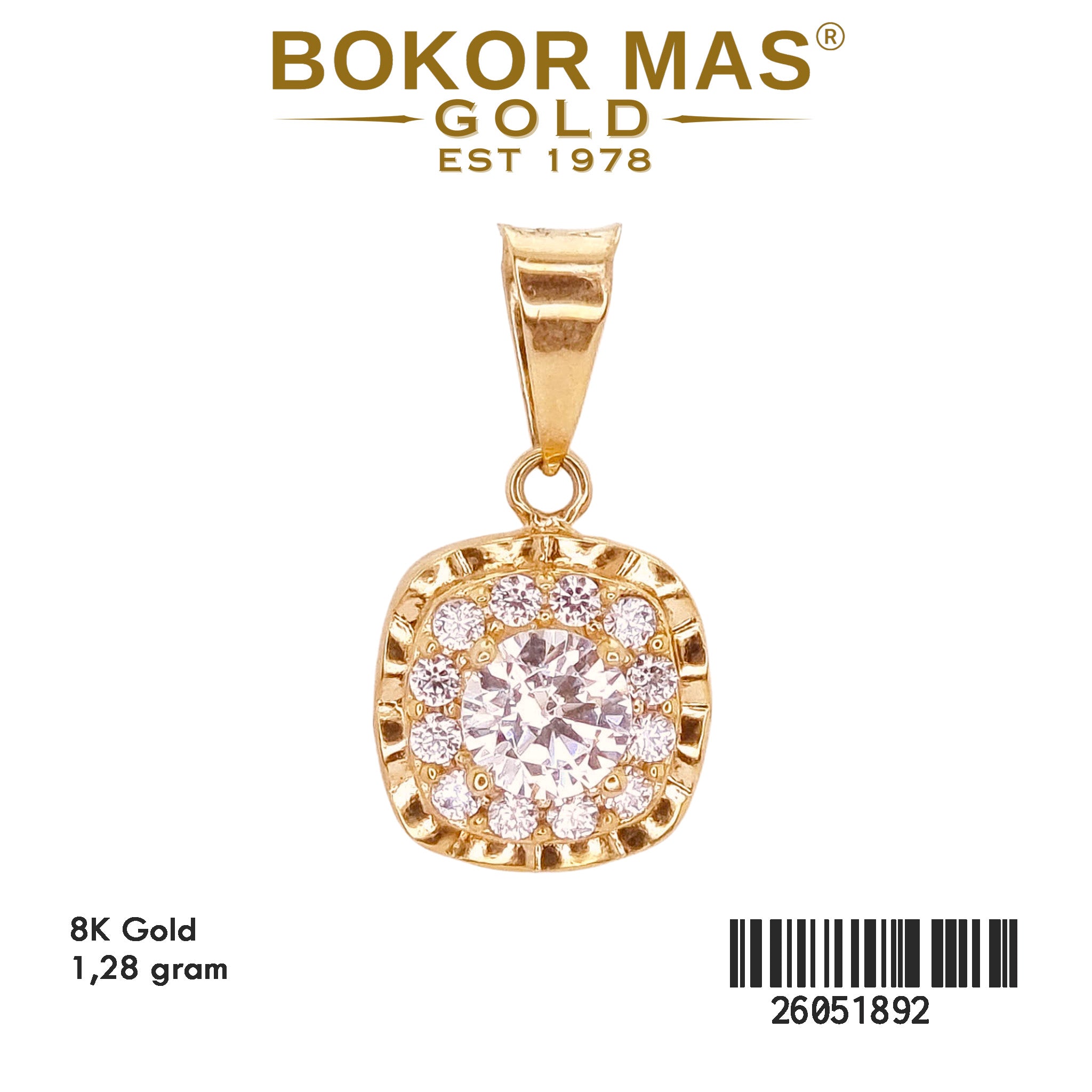 Liontin Permata Model Kotak - 26051892 - 8K