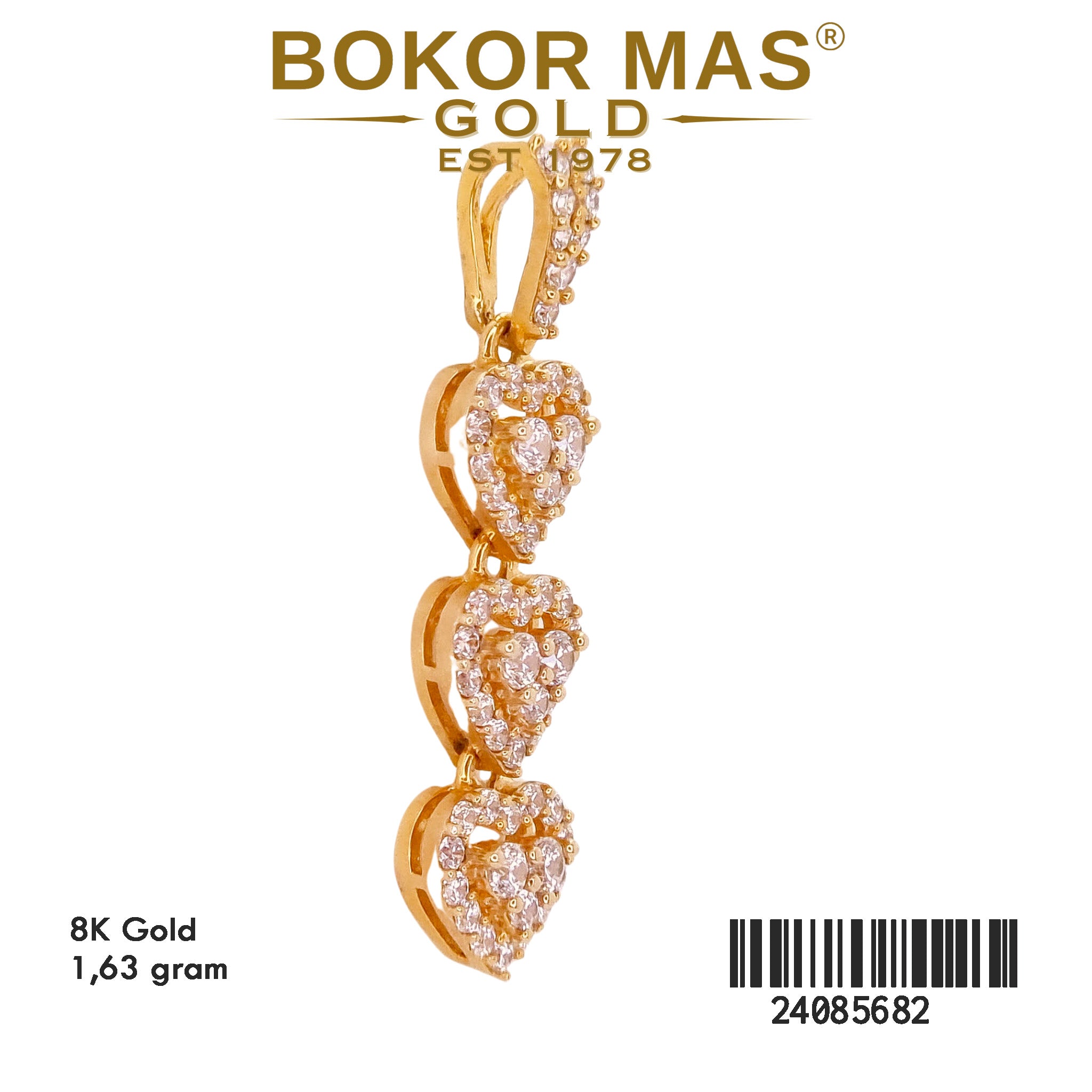 Liontin Variasi Love Susun - 24085682 - 8K