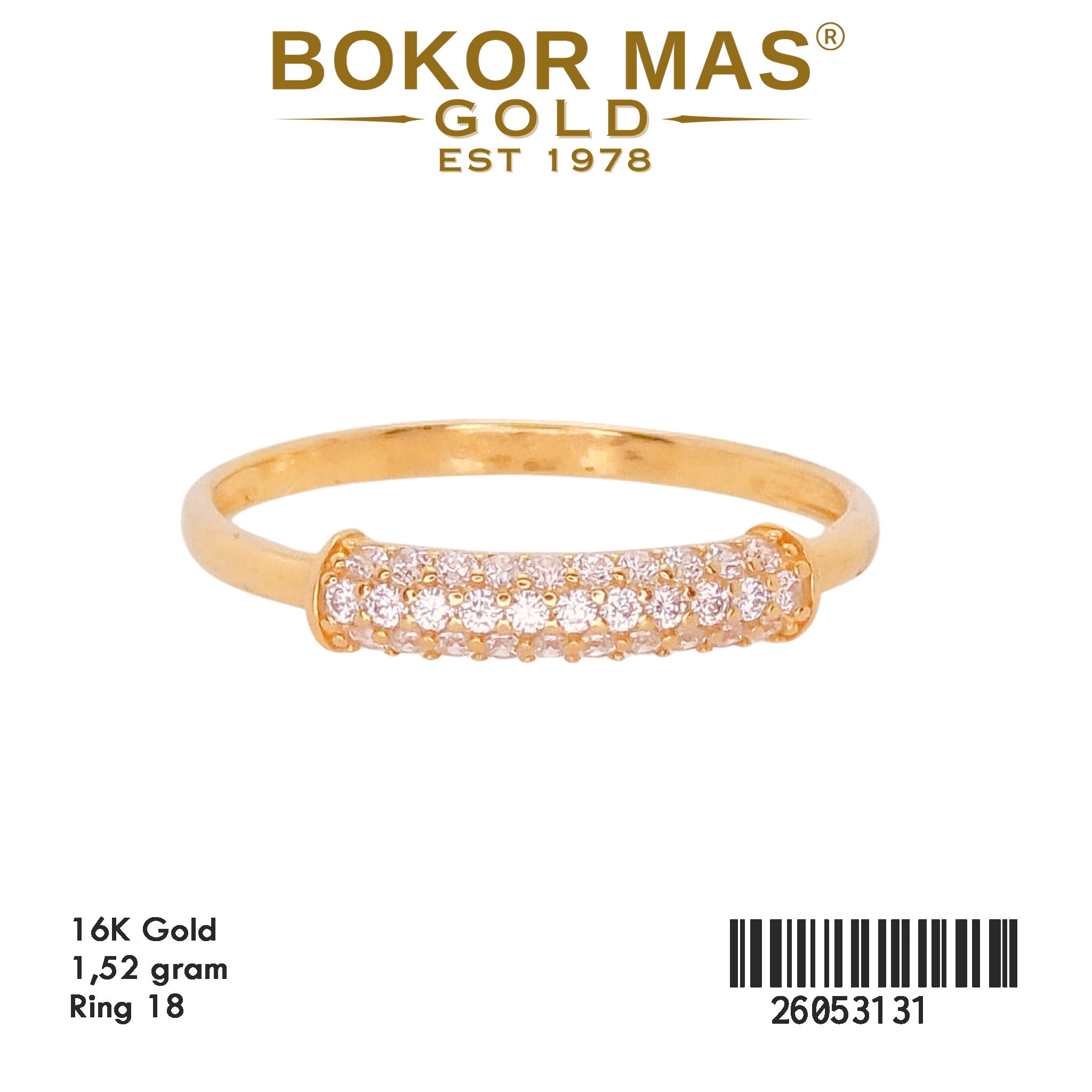 Cincin Model Permata - 26053131 - 16K