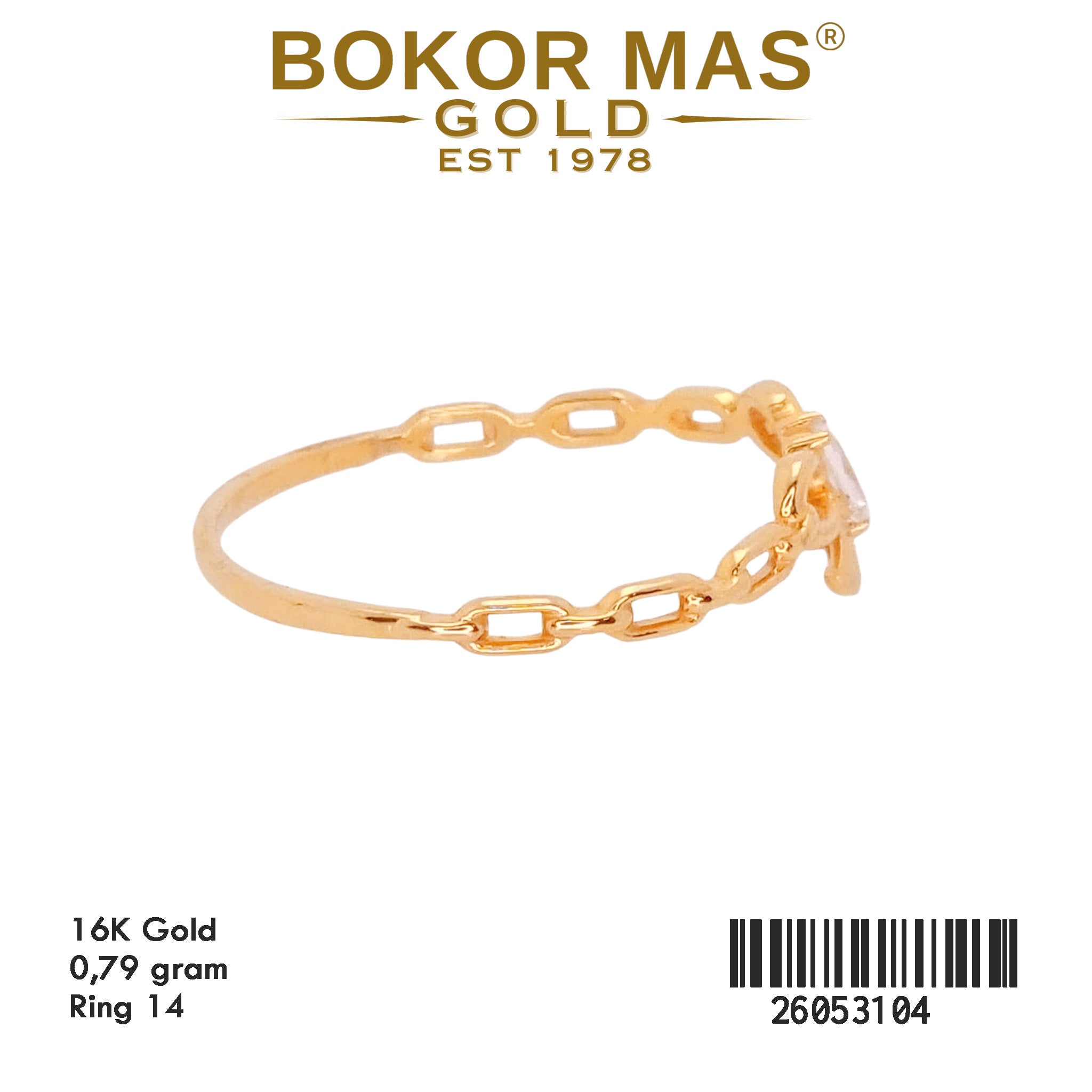 Cincin Model Pita Permata - 26053104 - 16K