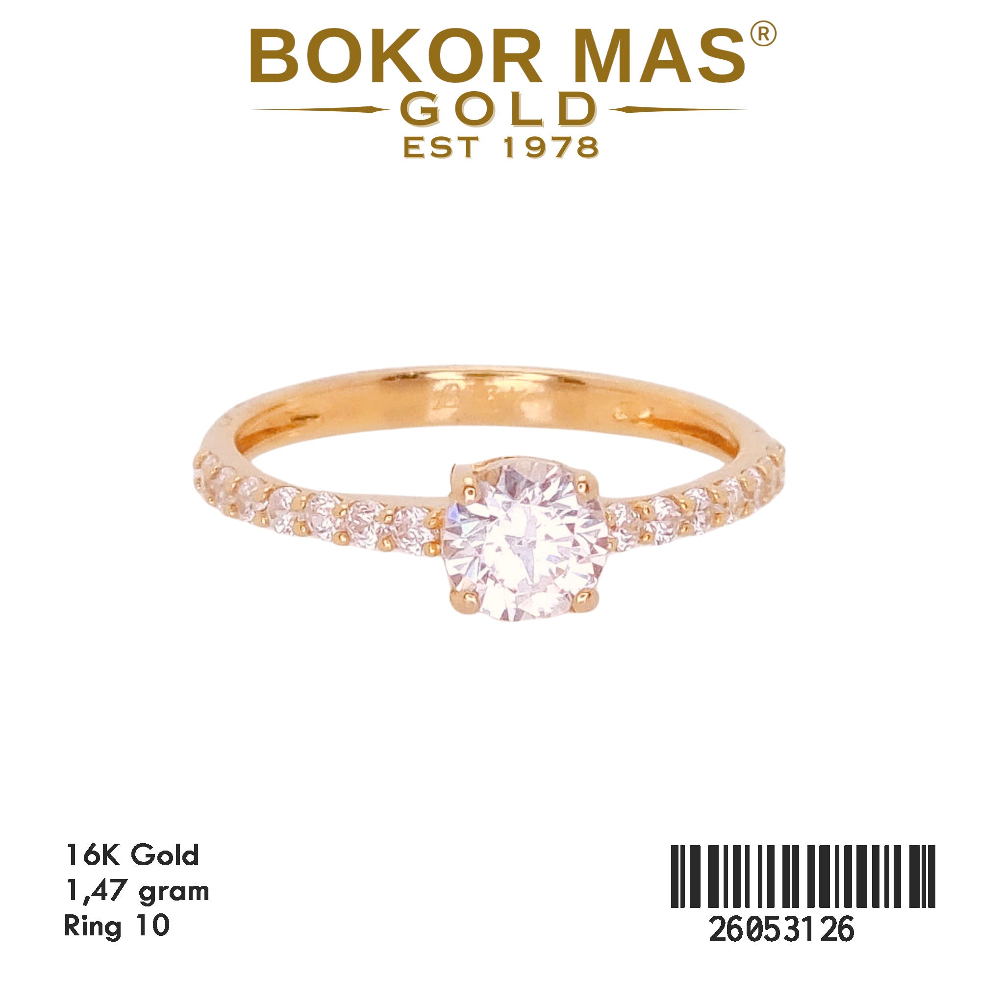 Cincin Model Permata - 26053126 - 16K