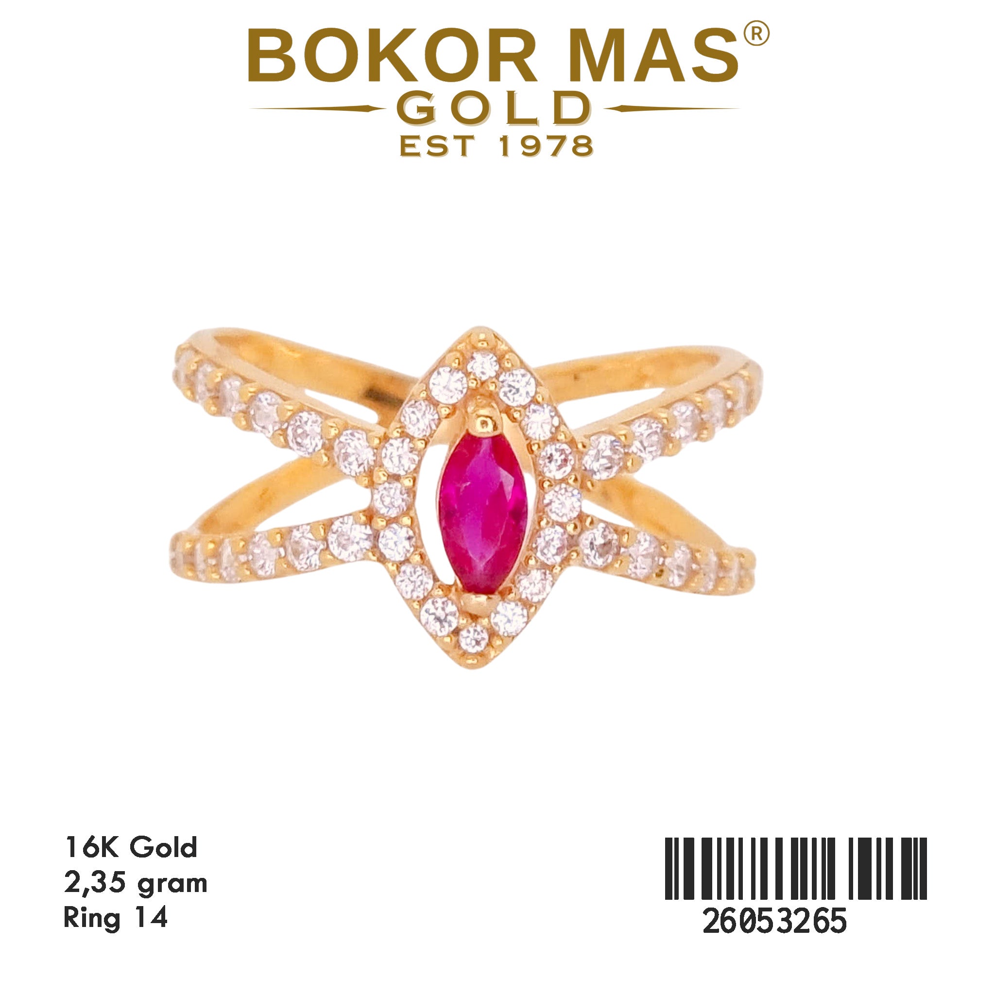 Cincin Permata Merah - 26053265 - 16K