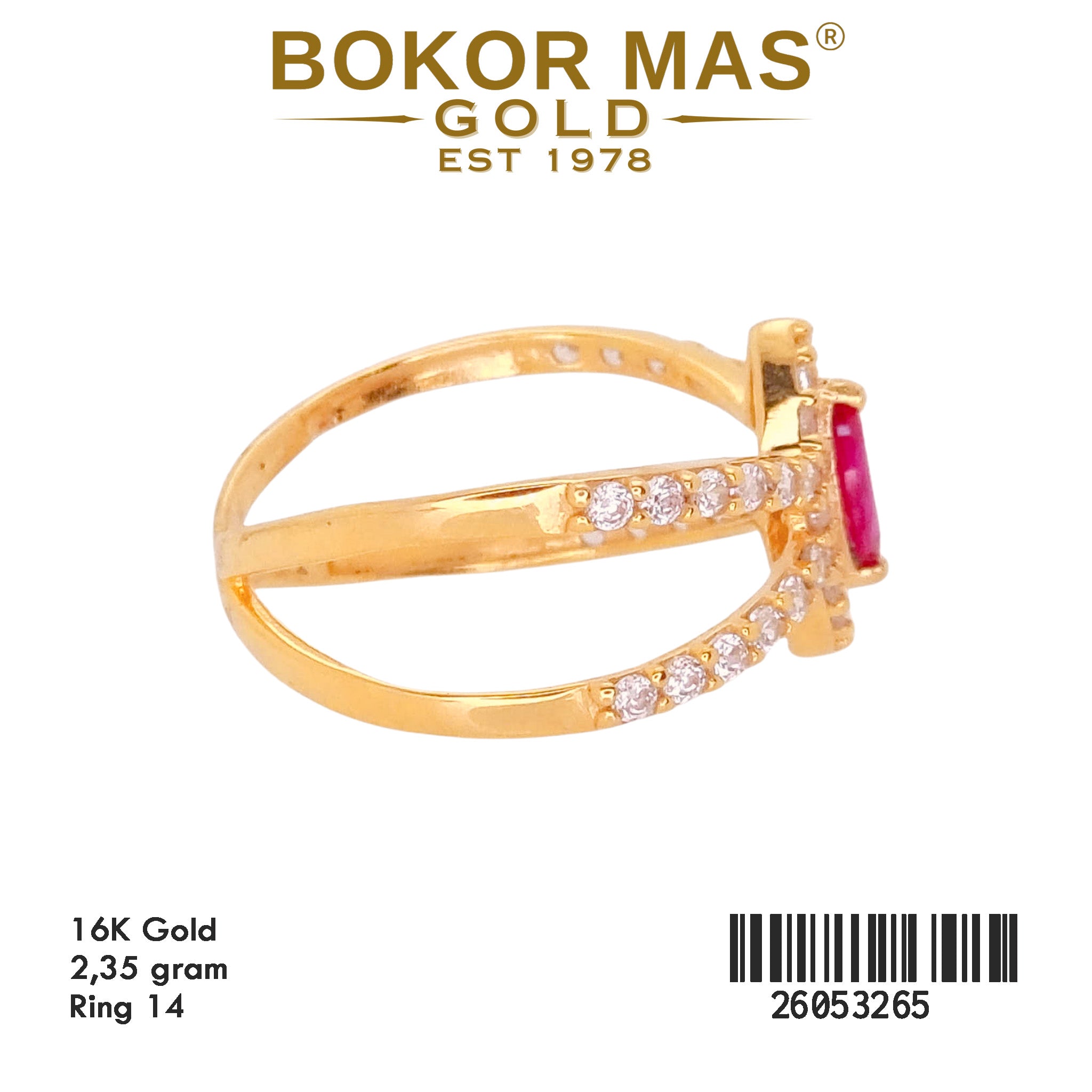 Cincin Permata Merah - 26053265 - 16K