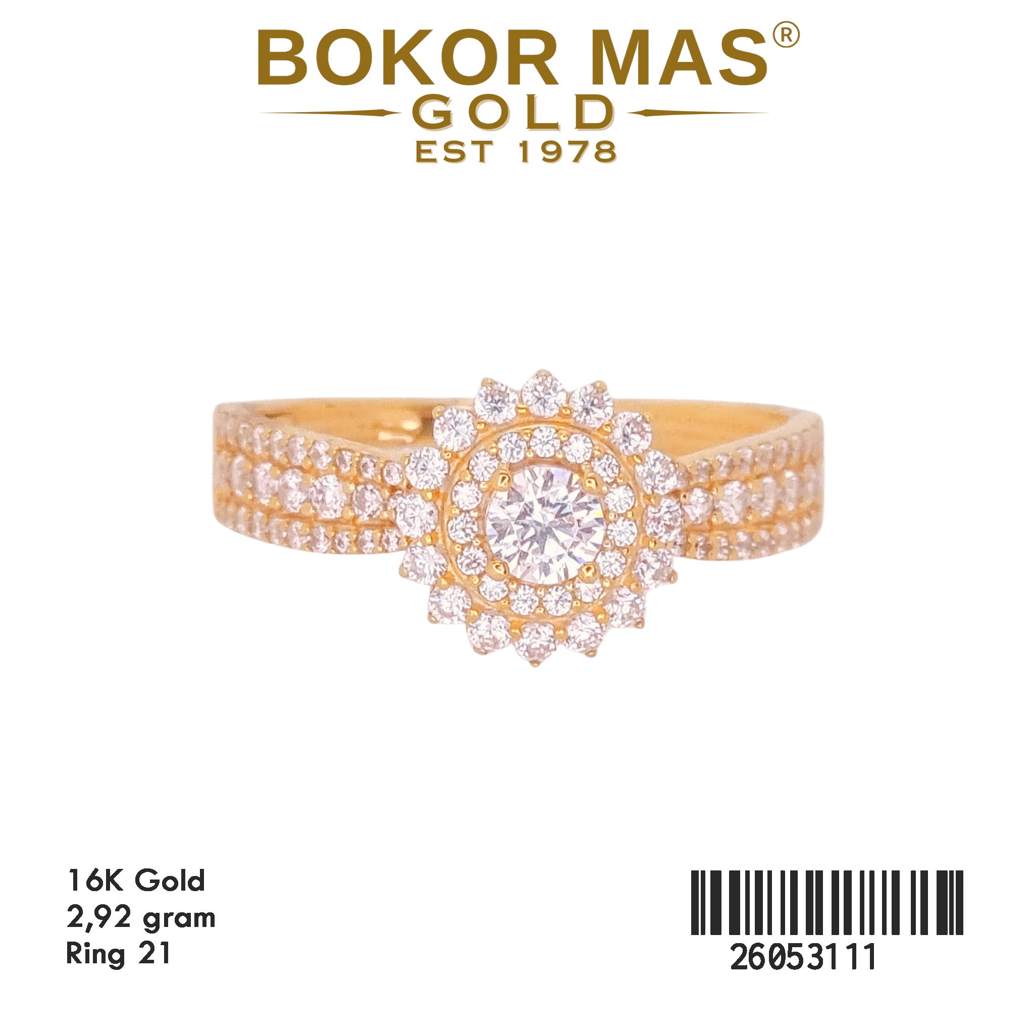 Cincin Model Bunga Permata - 26053111 - 16K