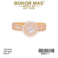 Cincin Model Bunga Permata - 26053111 - 16K