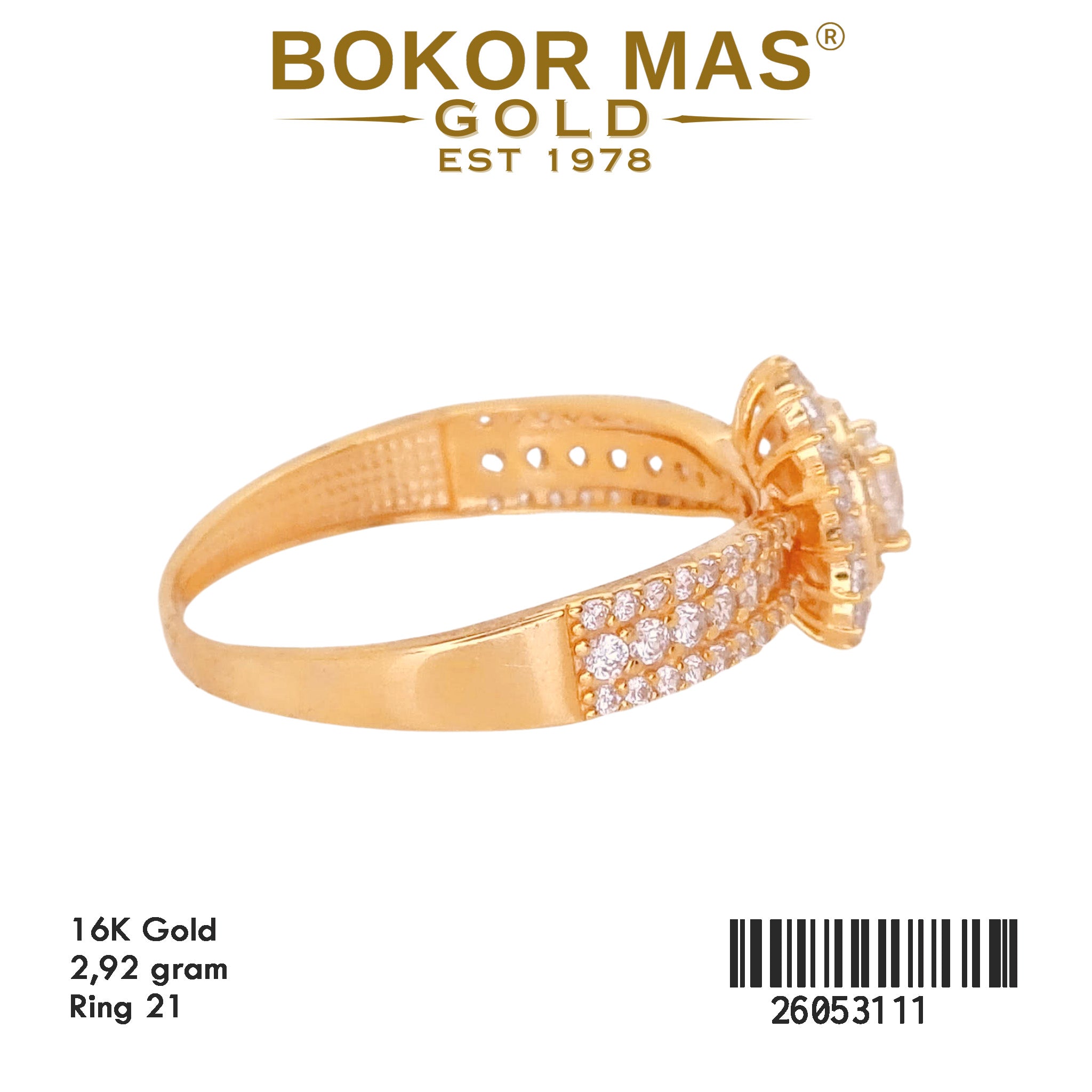 Cincin Model Bunga Permata - 26053111 - 16K