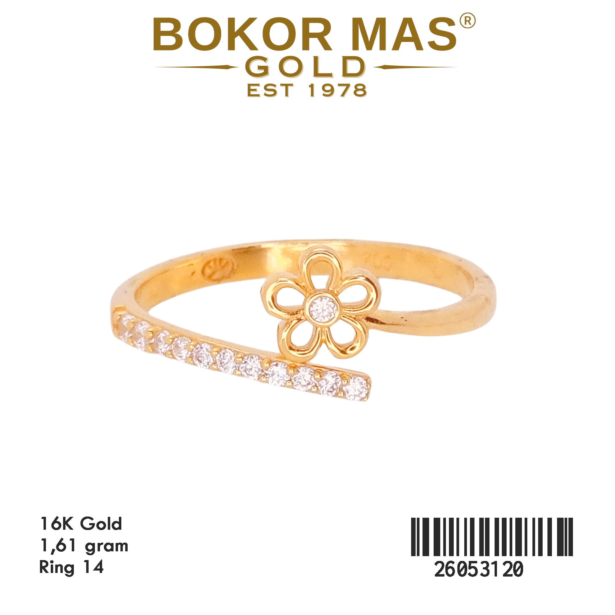 Cincin Bunga Permata - 26053120 - 16K