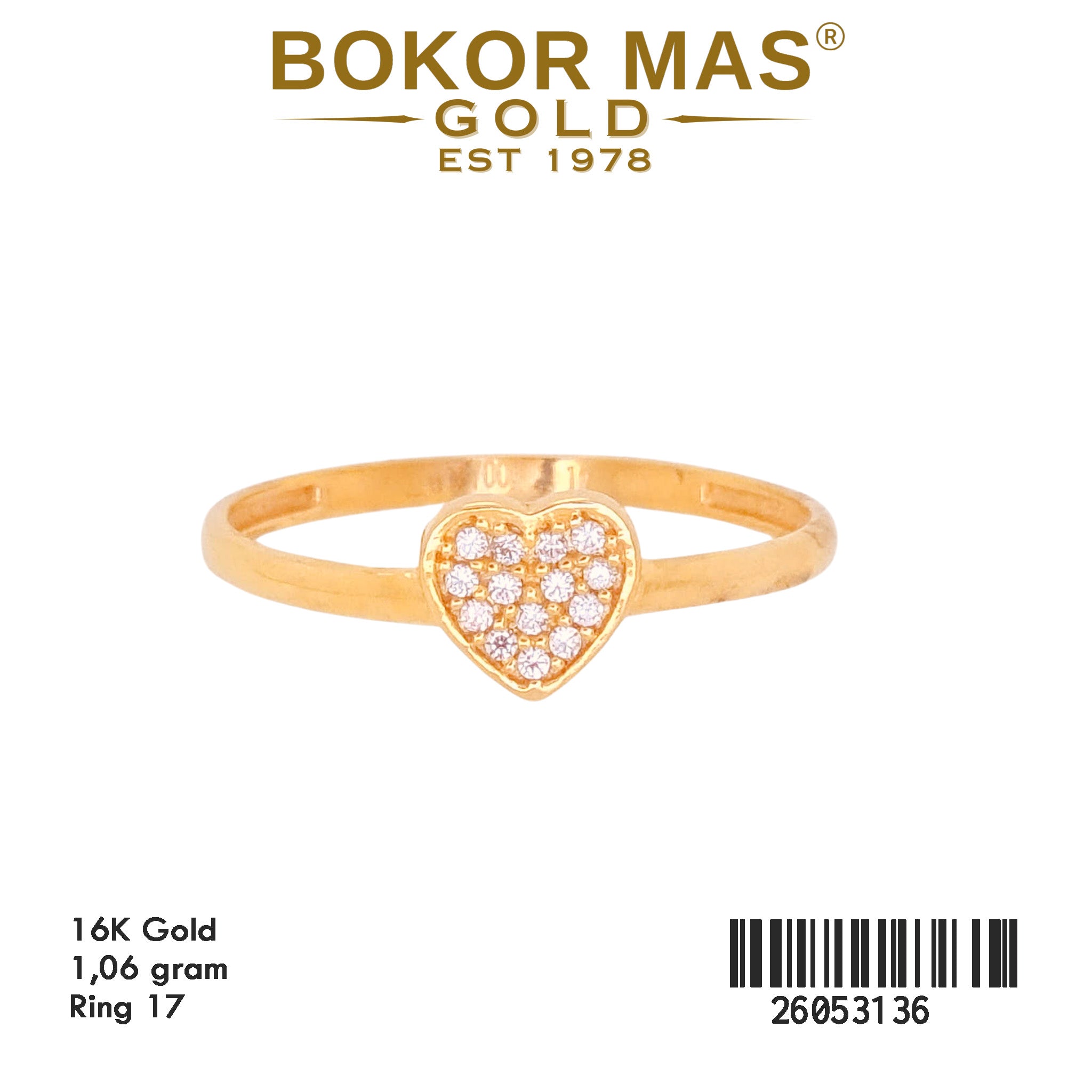 Cincin Hati Permata - 26053136 - 16K