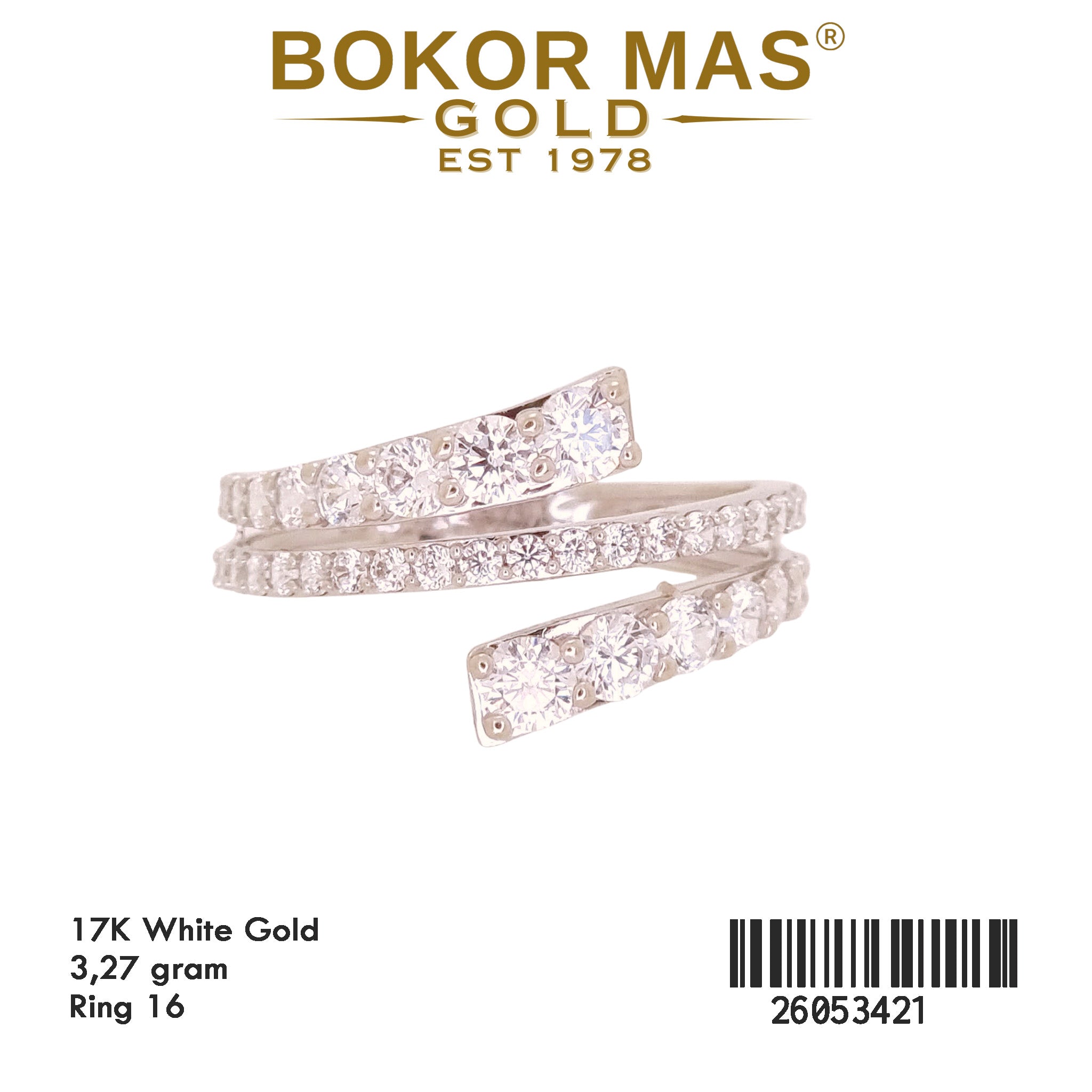 Cincin Model Zigzag Permata - 26053421 - 17K