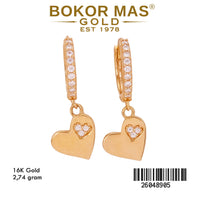 Anting Klip Model Hati Permata - 26048905 - 16K