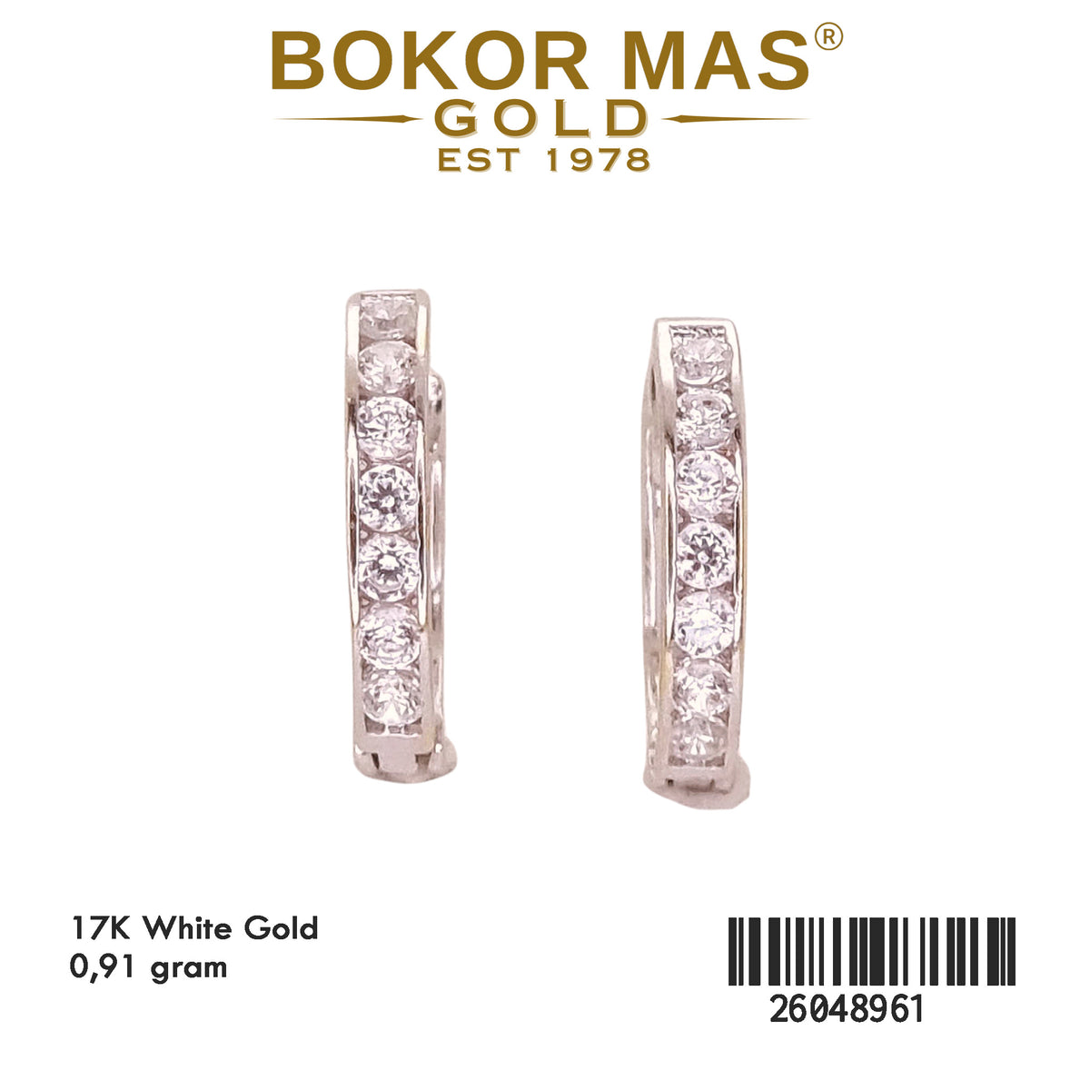 Anting Klip Permata WhiteGold - 26048961 - 17K