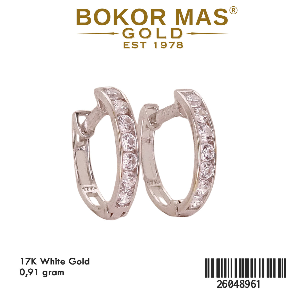 Anting Klip Permata WhiteGold - 26048961 - 17K