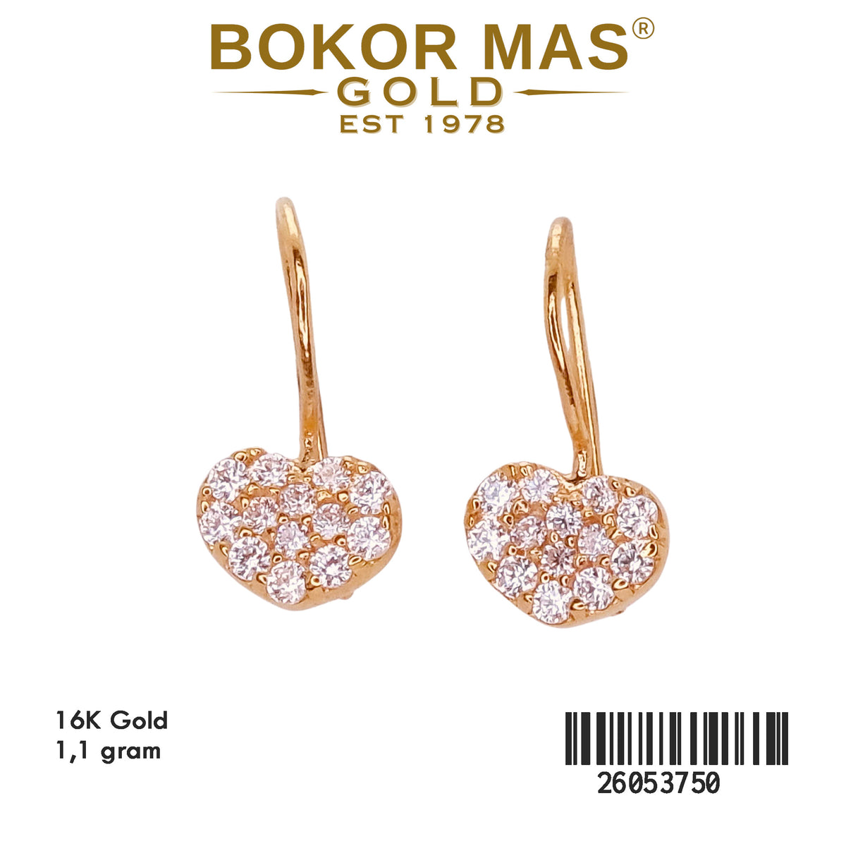 Anting Model Permata Hati - 26053750 - 16K