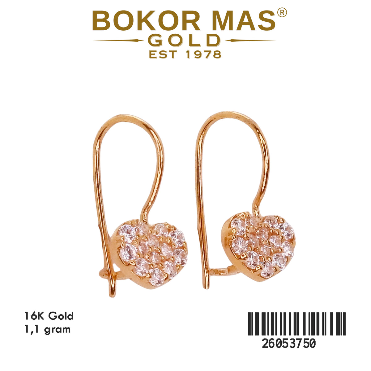 Anting Model Permata Hati - 26053750 - 16K