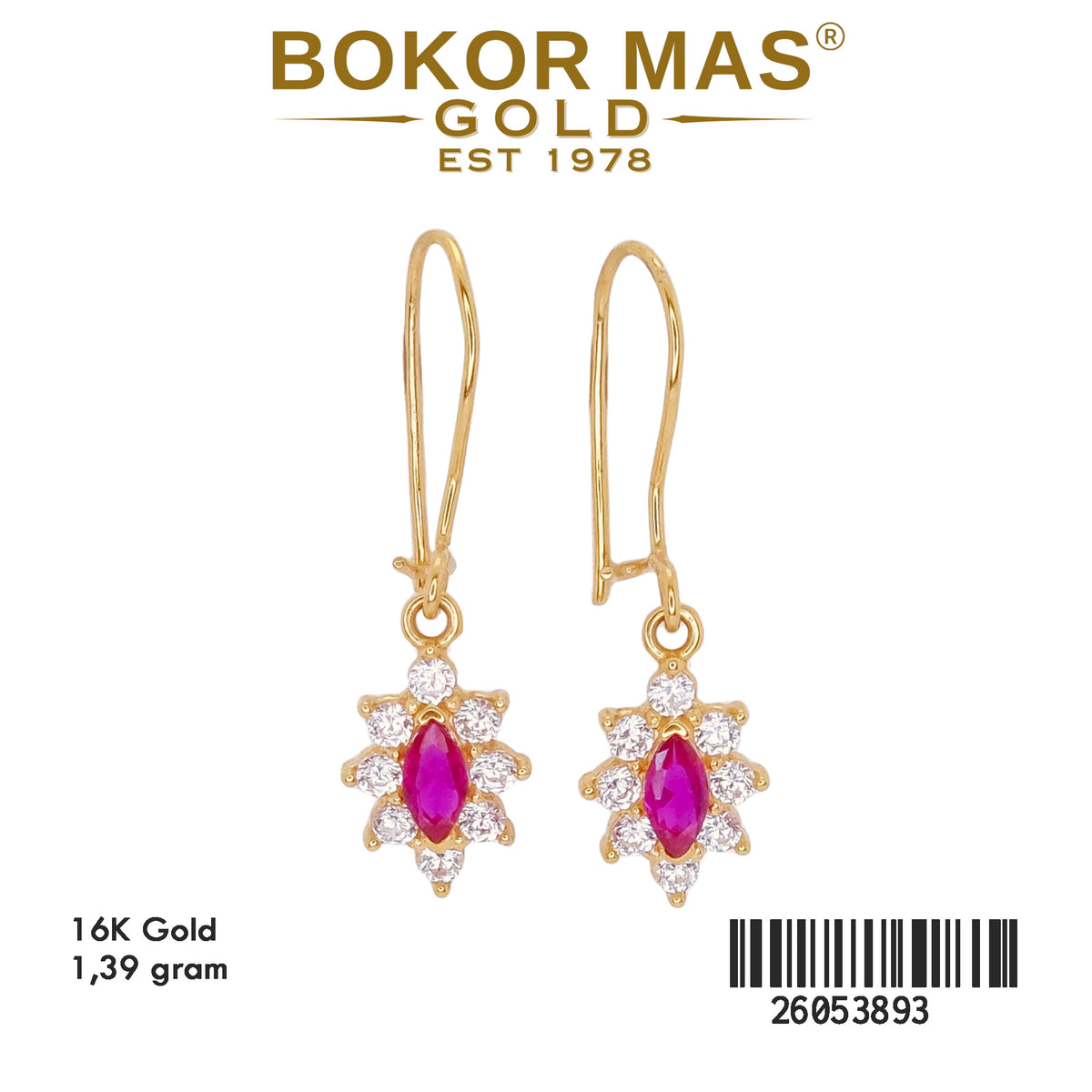 Anting Model Permata Merah - 26053893 - 16K