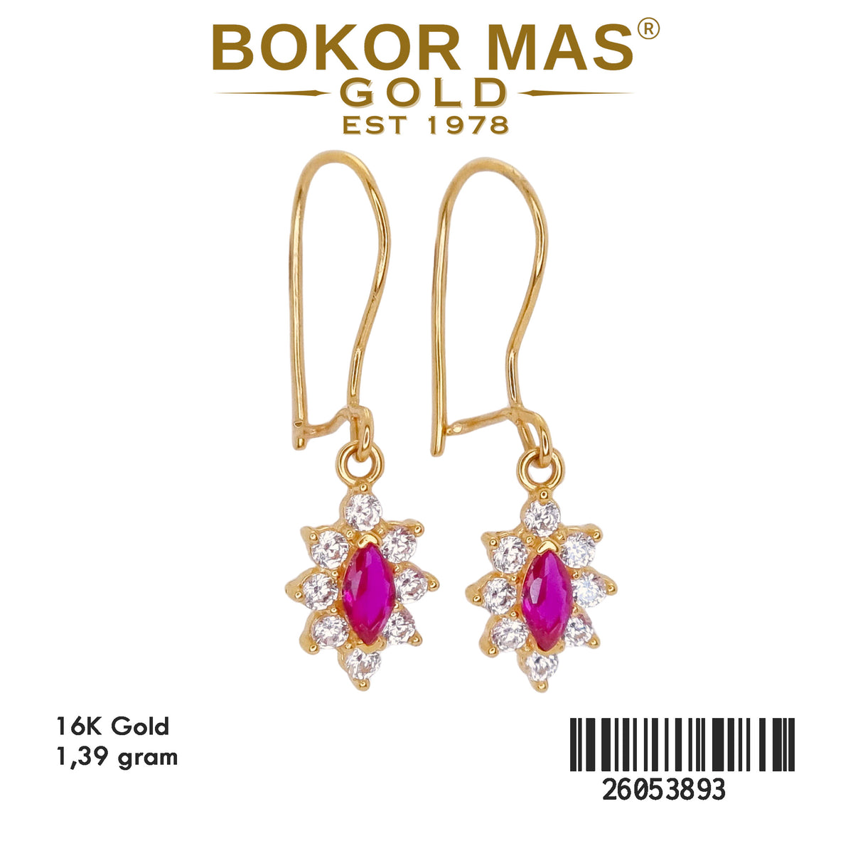 Anting Model Permata Merah - 26053893 - 16K
