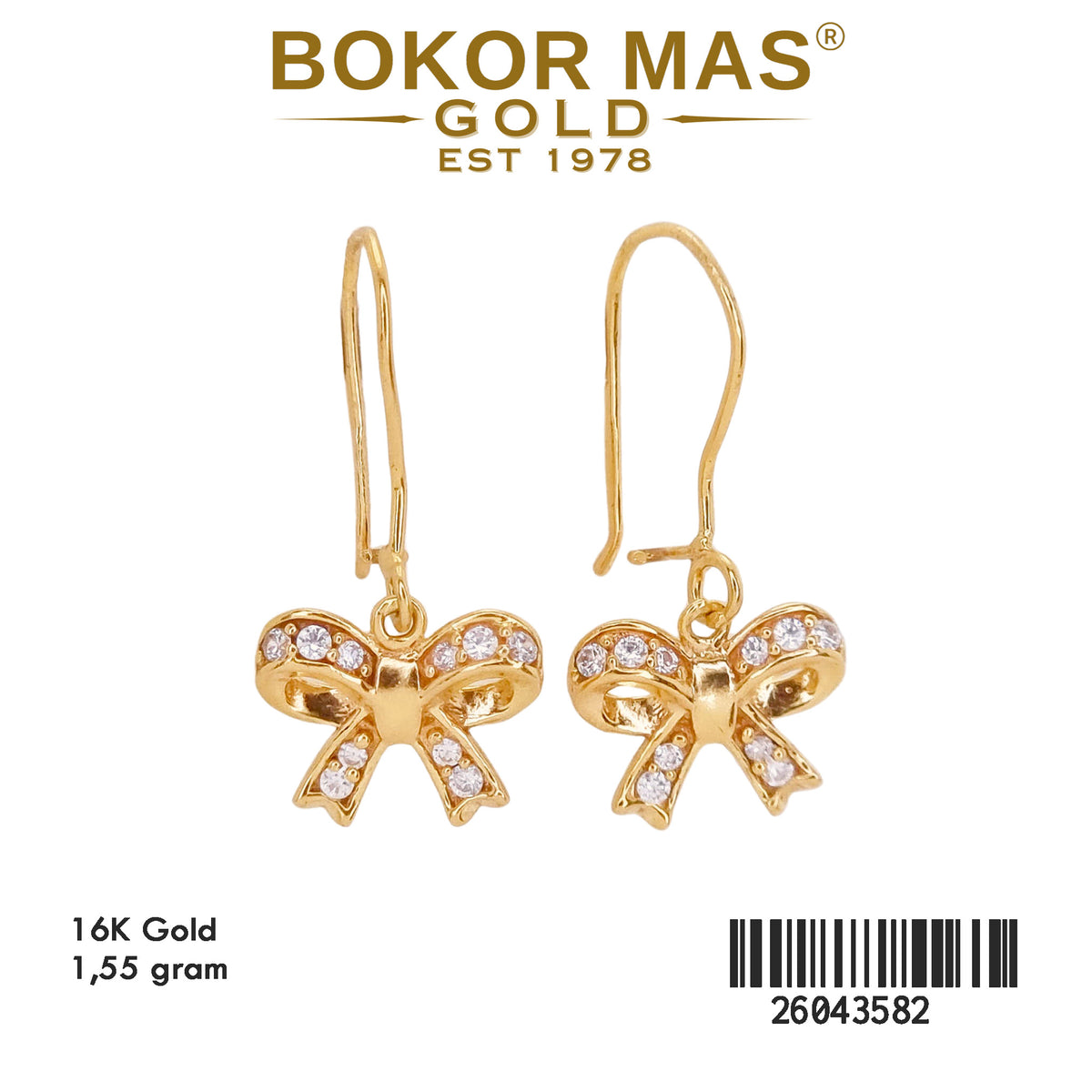Anting Model Gerak Pita Permata - 26043582 - 16K