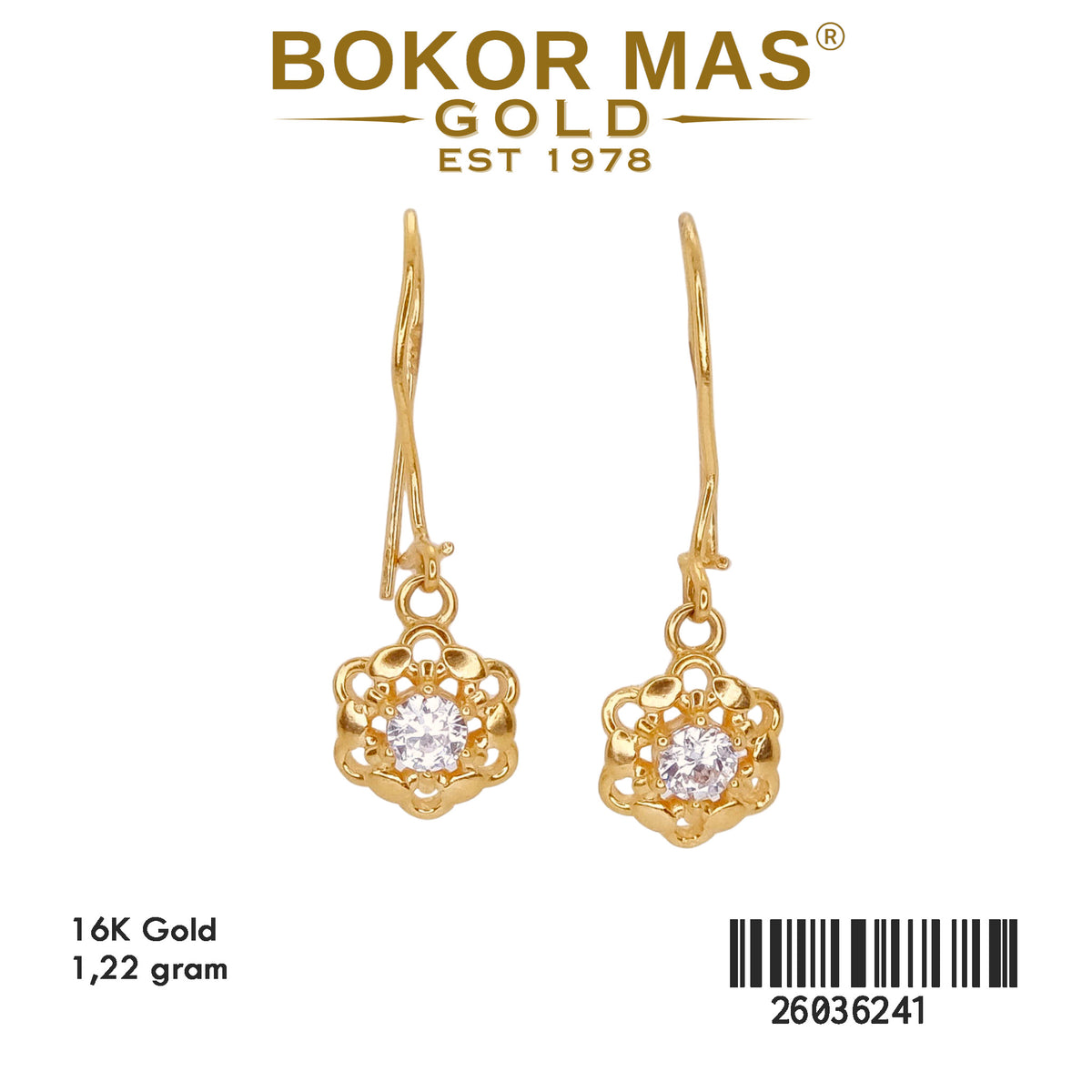 Anting Model Gerak Permata  - 26036241 - 16K